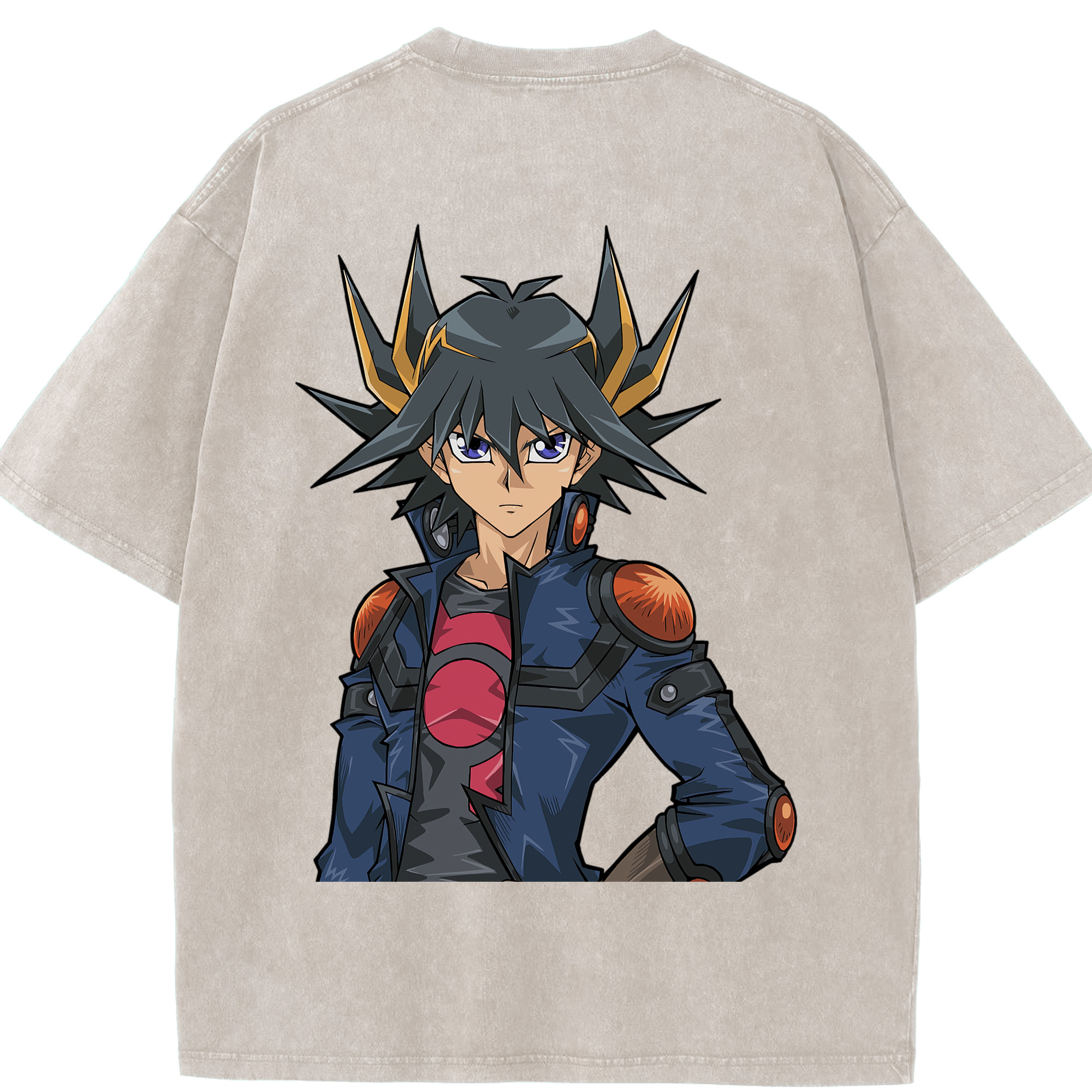 （画像用） 遊☆戯☆王 Yu-Gi-Oh! 綿100% ヴィンテージ風 半袖Tシャツ（背面プリント）
