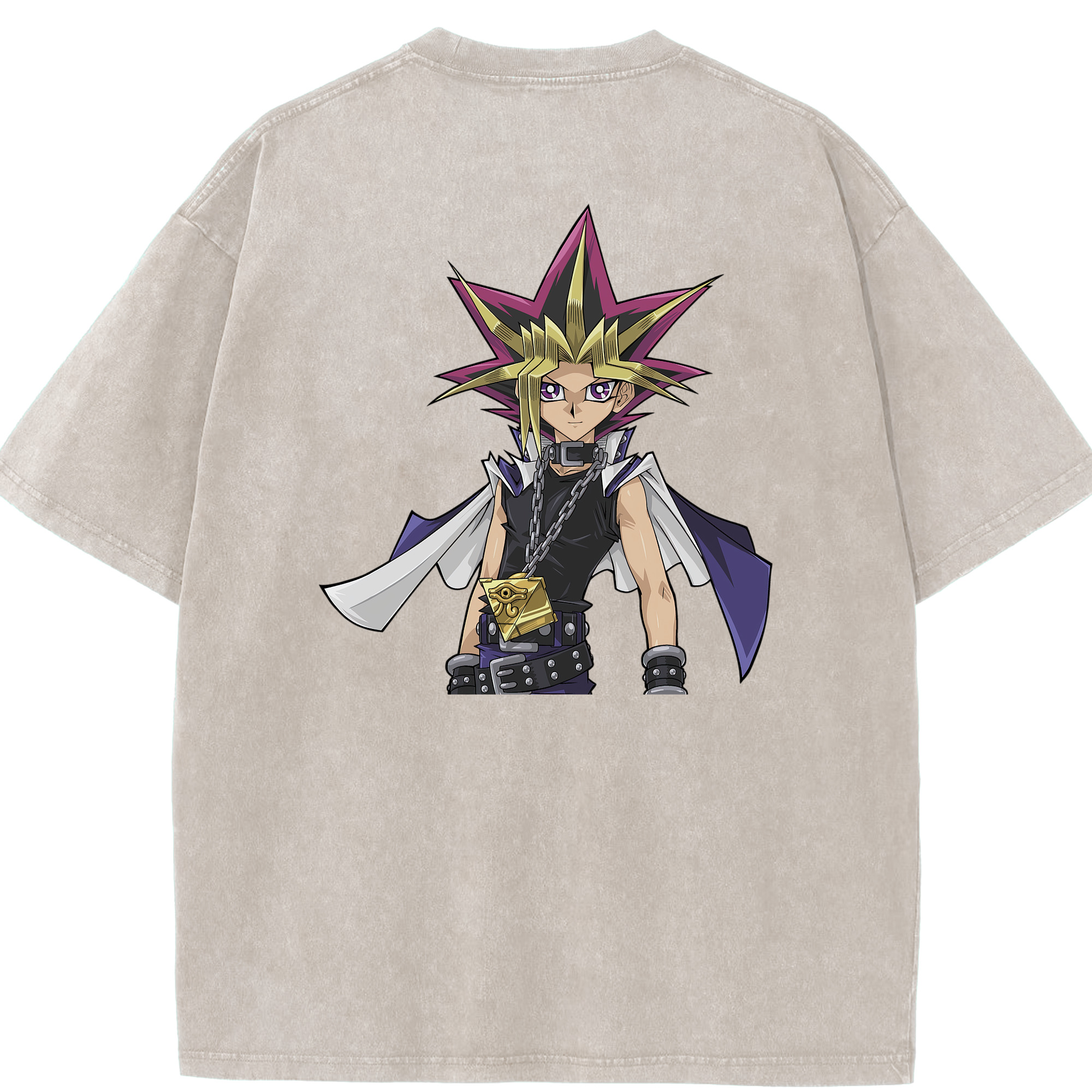 （画像用） 遊☆戯☆王 Yu-Gi-Oh! 綿100% ヴィンテージ風 半袖Tシャツ（背面プリント）