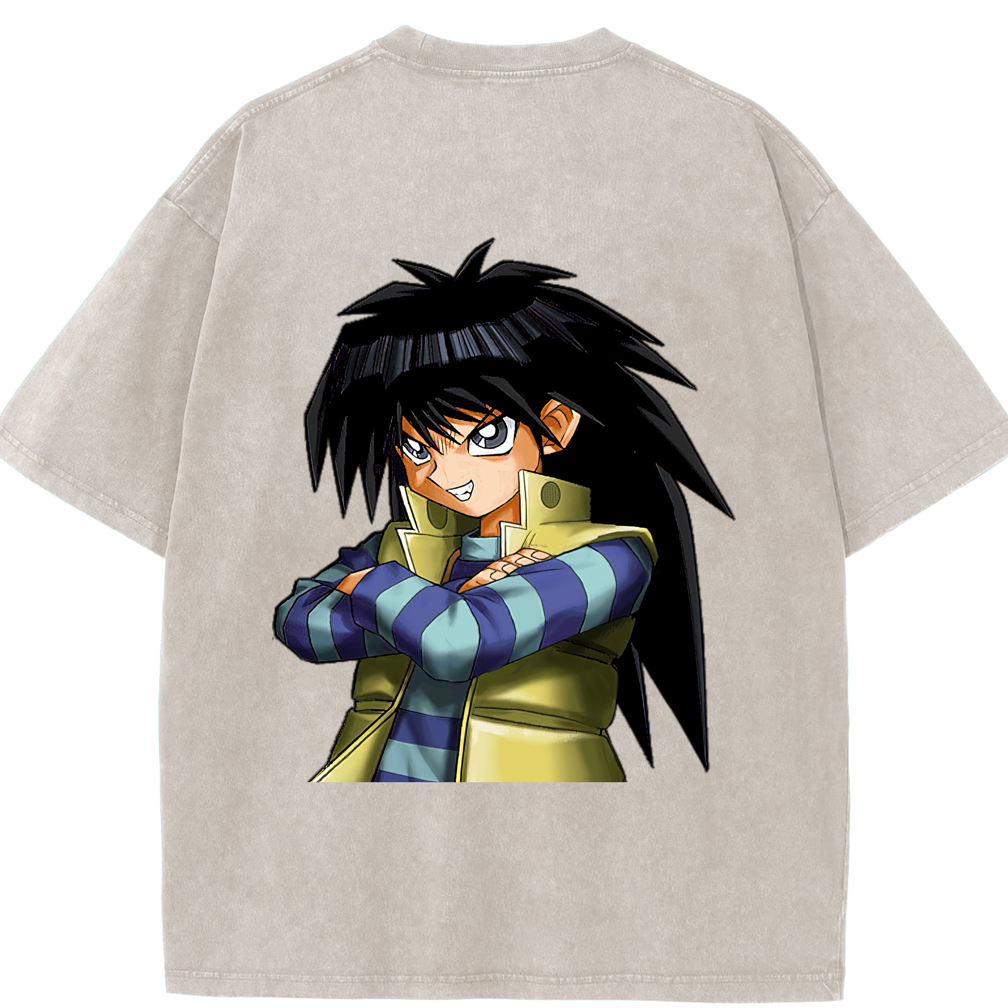 （画像用） 遊☆戯☆王 Yu-Gi-Oh! 綿100% ヴィンテージ風 半袖Tシャツ（背面プリント）