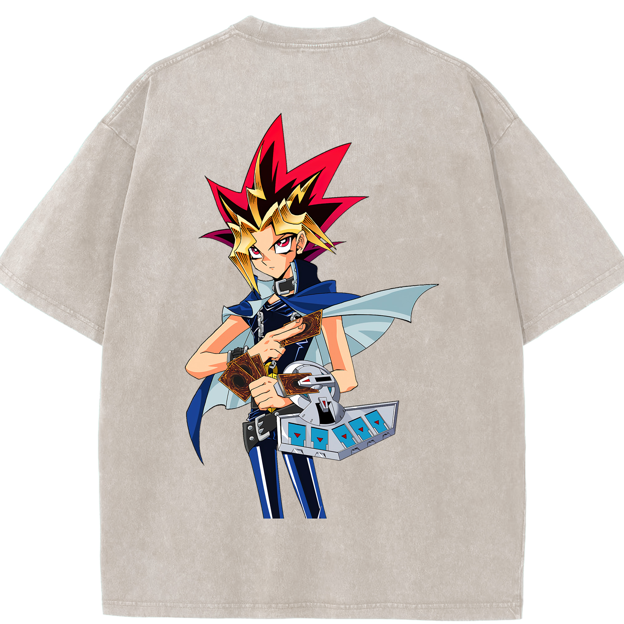 （画像用） 遊☆戯☆王 Yu-Gi-Oh! 綿100% ヴィンテージ風 半袖Tシャツ（背面プリント）