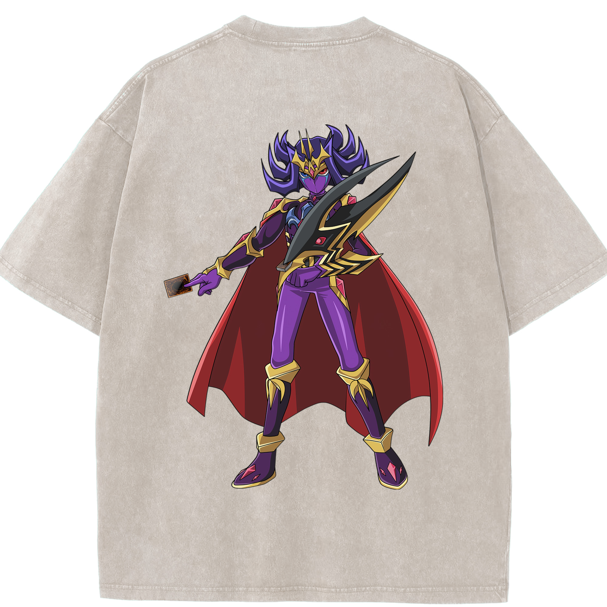 （画像用） 遊☆戯☆王 Yu-Gi-Oh! 綿100% ヴィンテージ風 半袖Tシャツ（背面プリント）