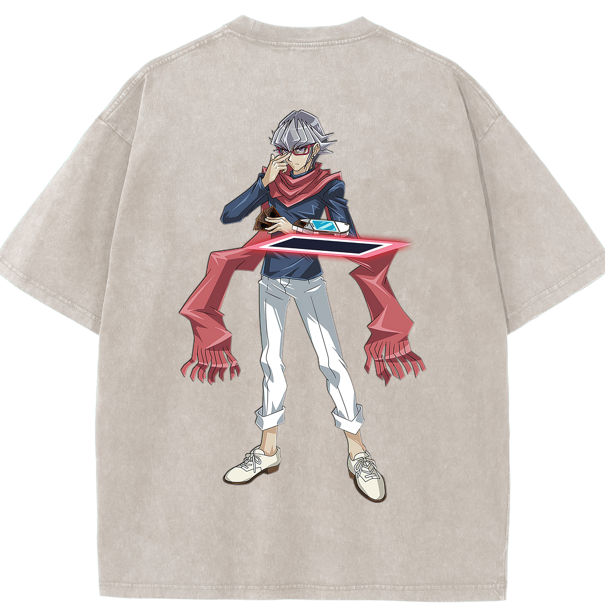 （画像用） 遊☆戯☆王 Yu-Gi-Oh! 綿100% ヴィンテージ風 半袖Tシャツ（背面プリント）