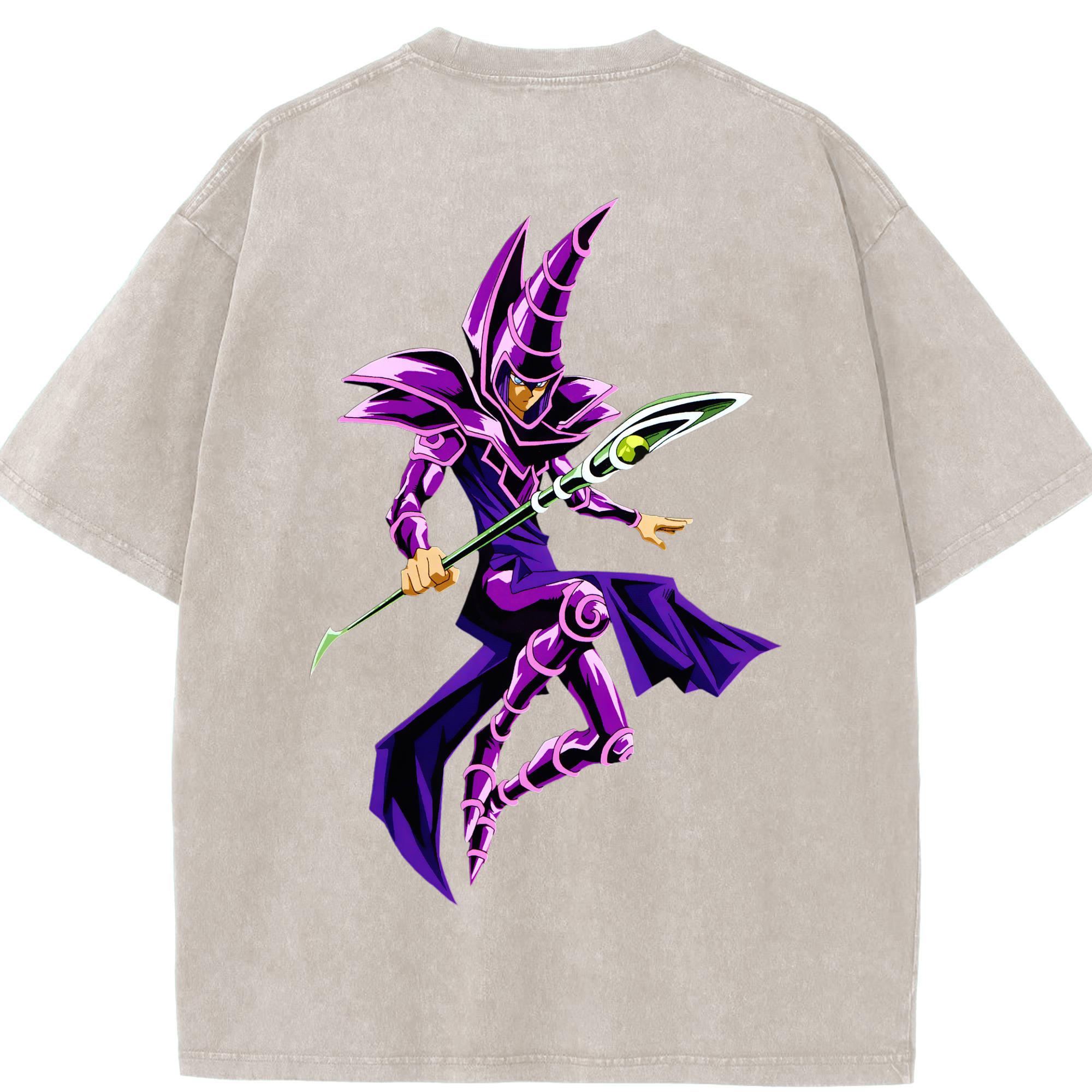 （画像用） 遊☆戯☆王 Yu-Gi-Oh! 綿100% ヴィンテージ風 半袖Tシャツ（背面プリント）