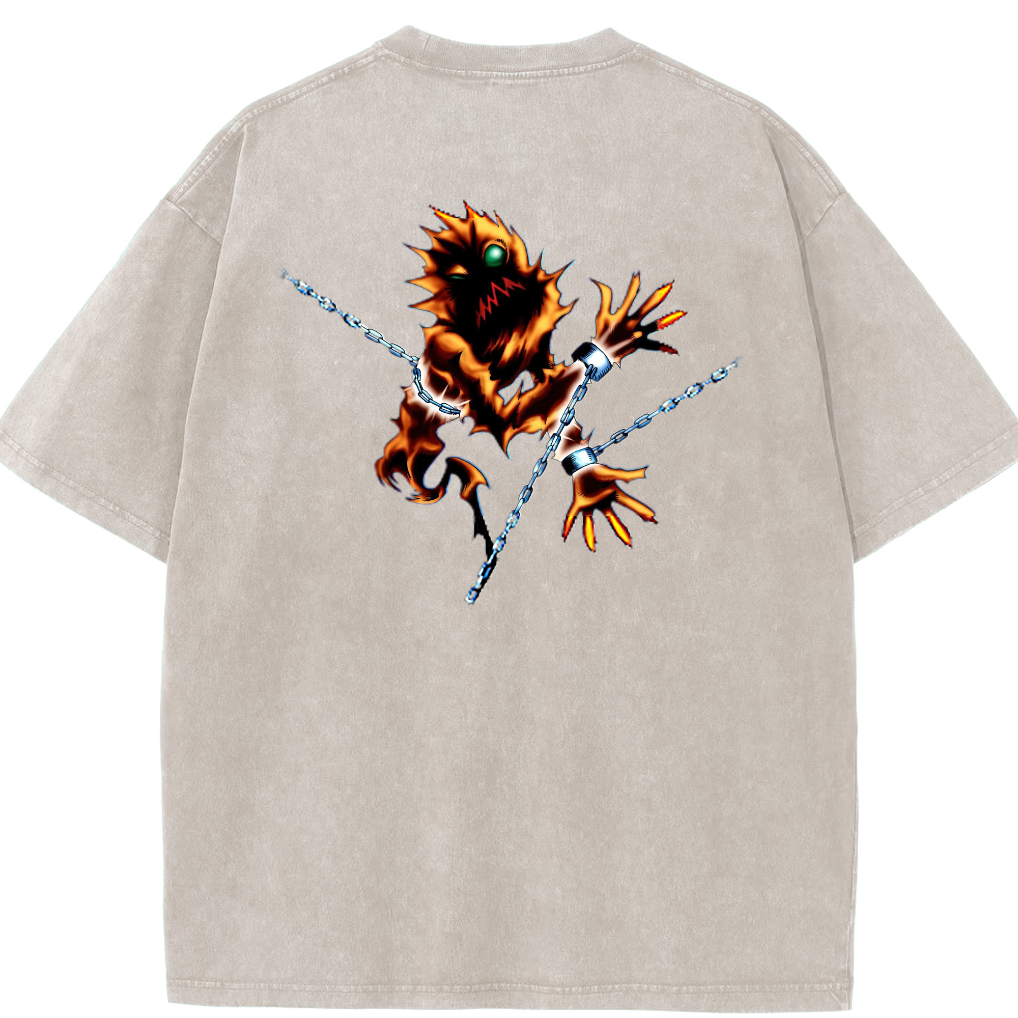 （画像用） 遊☆戯☆王 Yu-Gi-Oh! 綿100% ヴィンテージ風 半袖Tシャツ（背面プリント）