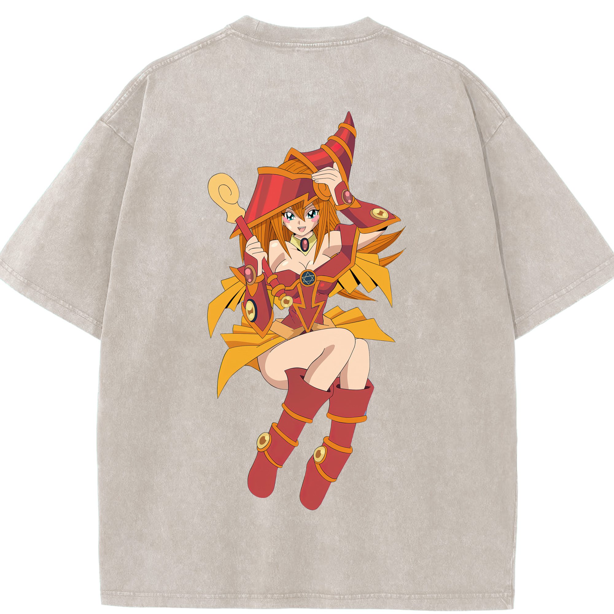 （画像用） 遊☆戯☆王 Yu-Gi-Oh! 綿100% ヴィンテージ風 半袖Tシャツ（背面プリント）
