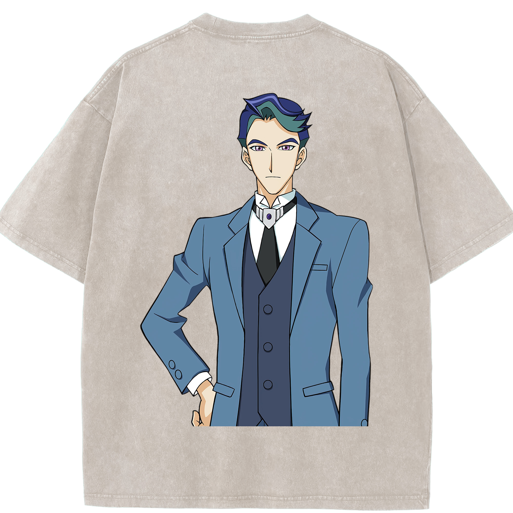 （画像用） 遊☆戯☆王 Yu-Gi-Oh! 綿100% ヴィンテージ風 半袖Tシャツ（背面プリント）