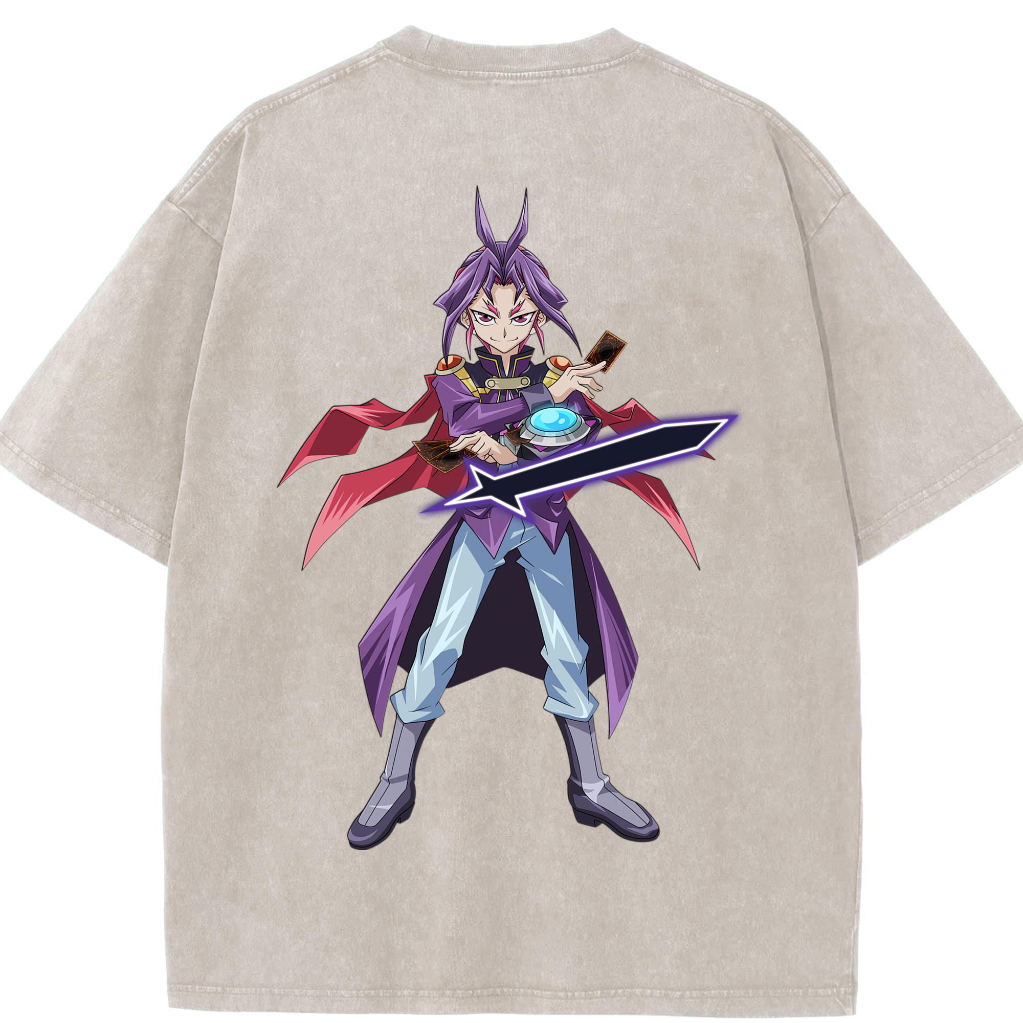 （画像用） 遊☆戯☆王 Yu-Gi-Oh! 綿100% ヴィンテージ風 半袖Tシャツ（背面プリント）