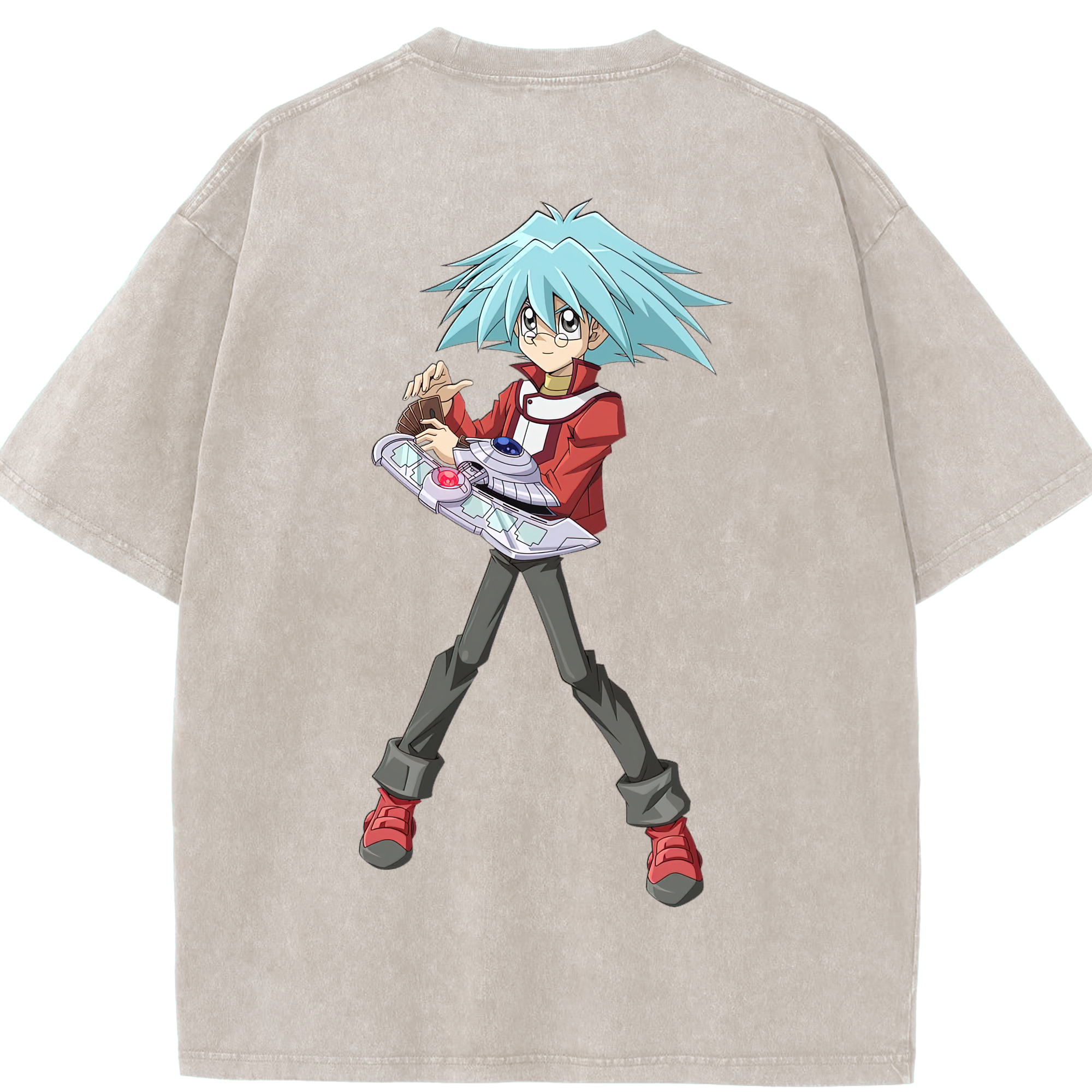 （画像用） 遊☆戯☆王 Yu-Gi-Oh! 綿100% ヴィンテージ風 半袖Tシャツ（背面プリント）