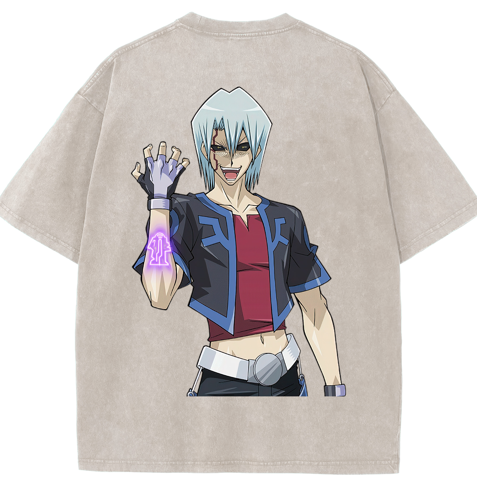 （画像用） 遊☆戯☆王 Yu-Gi-Oh! 綿100% ヴィンテージ風 半袖Tシャツ（背面プリント）