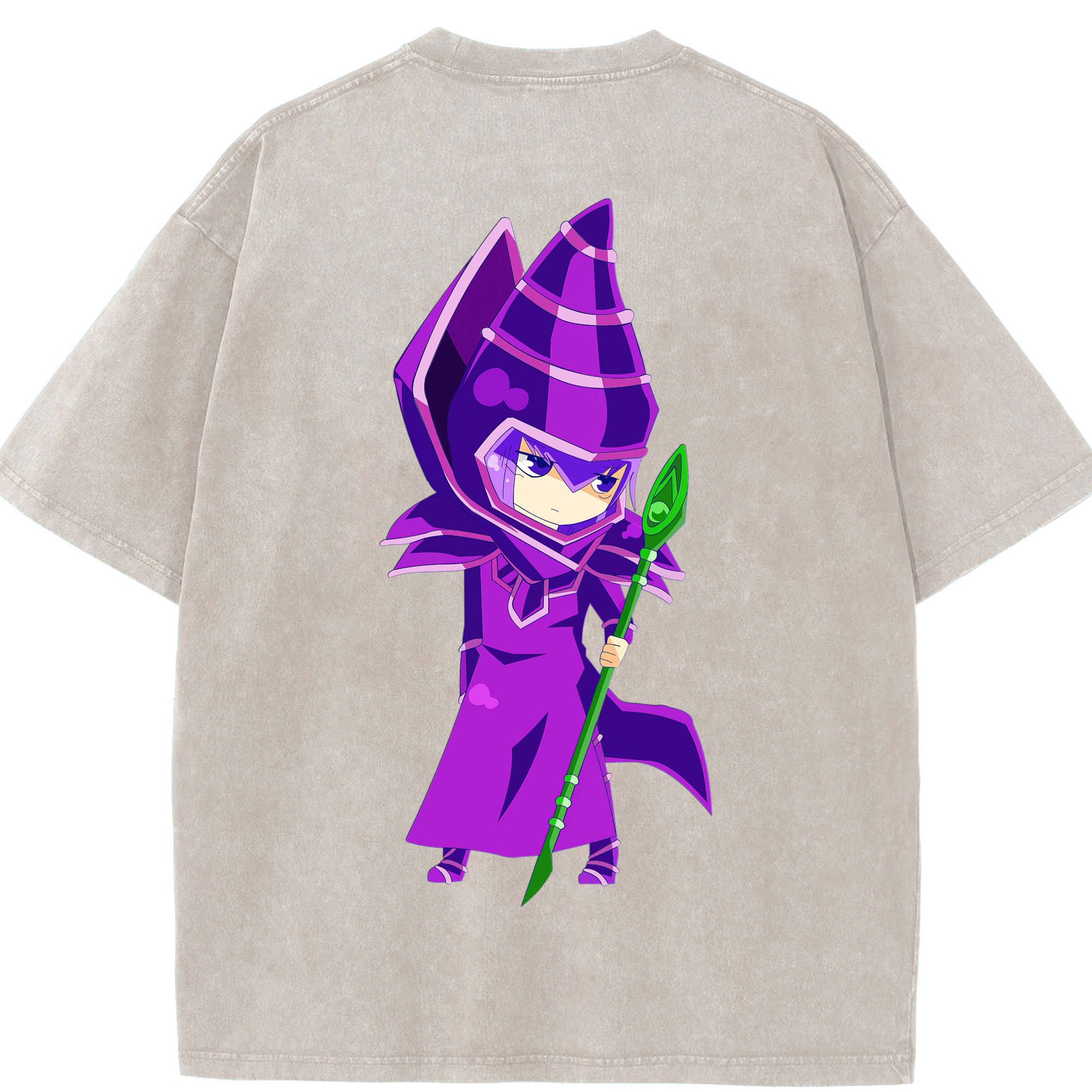 （画像用） 遊☆戯☆王 Yu-Gi-Oh! 綿100% ヴィンテージ風 半袖Tシャツ（背面プリント）