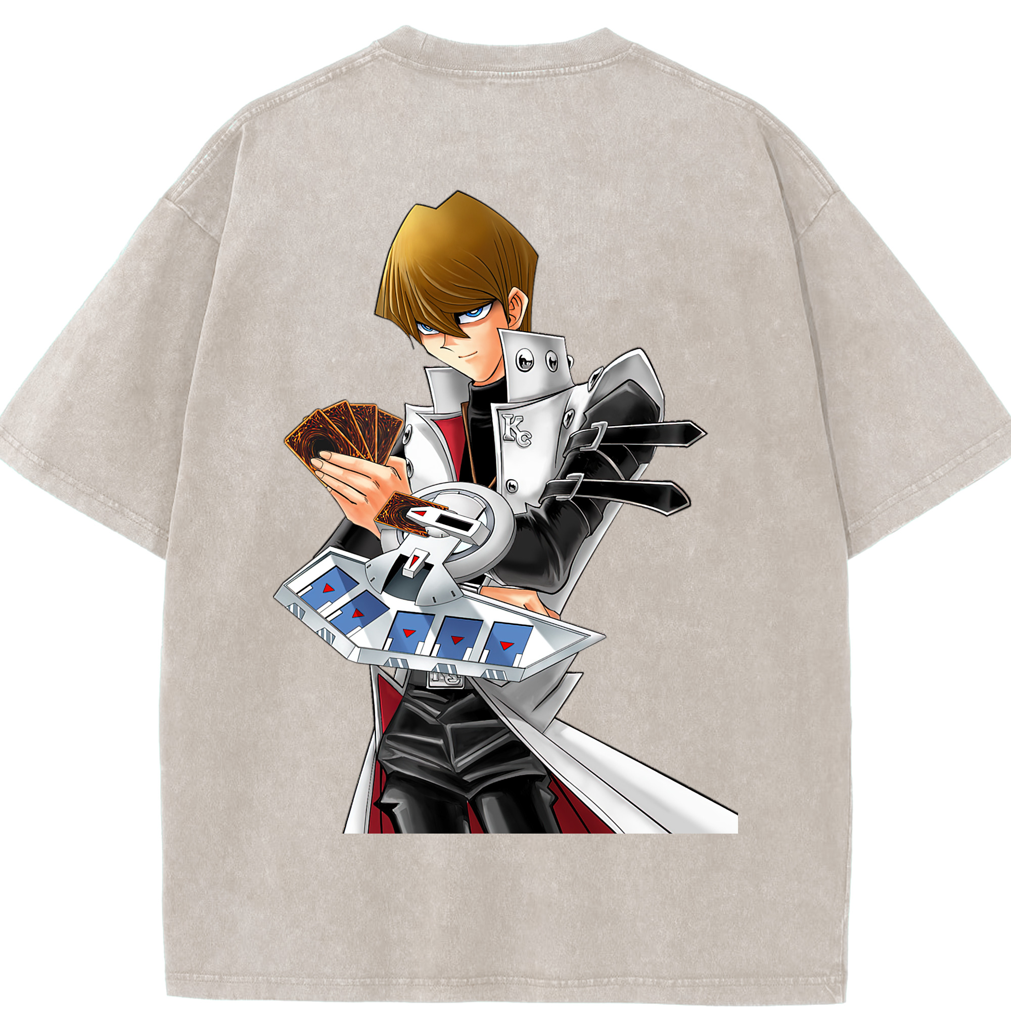 （画像用） 遊☆戯☆王 Yu-Gi-Oh! 綿100% ヴィンテージ風 半袖Tシャツ（背面プリント）