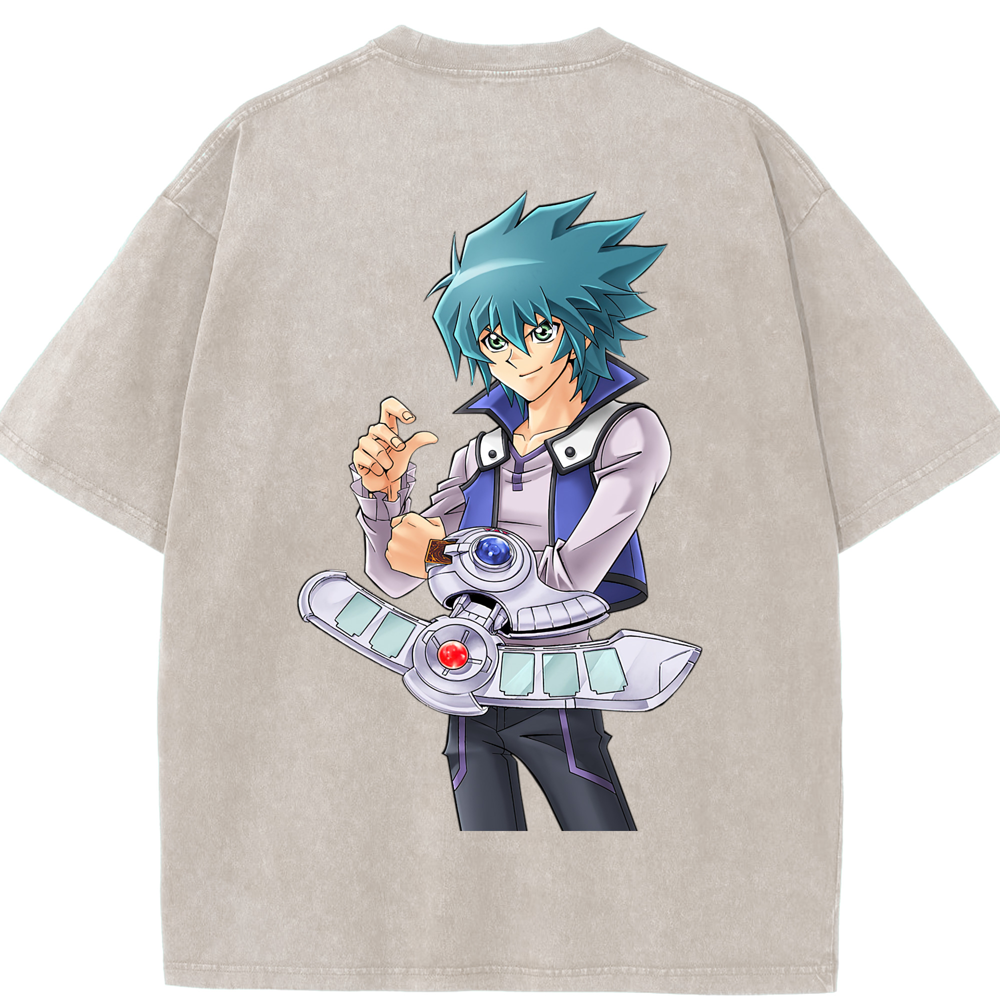 （画像用） 遊☆戯☆王 Yu-Gi-Oh! 綿100% ヴィンテージ風 半袖Tシャツ（背面プリント）
