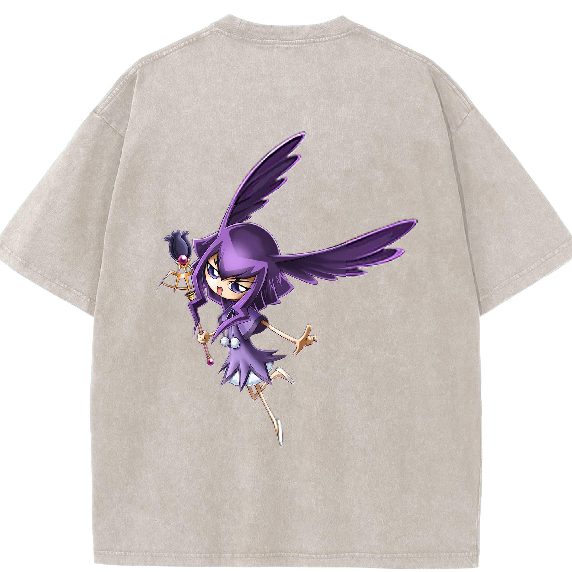 （画像用） 遊☆戯☆王 Yu-Gi-Oh! 綿100% ヴィンテージ風 半袖Tシャツ（背面プリント）