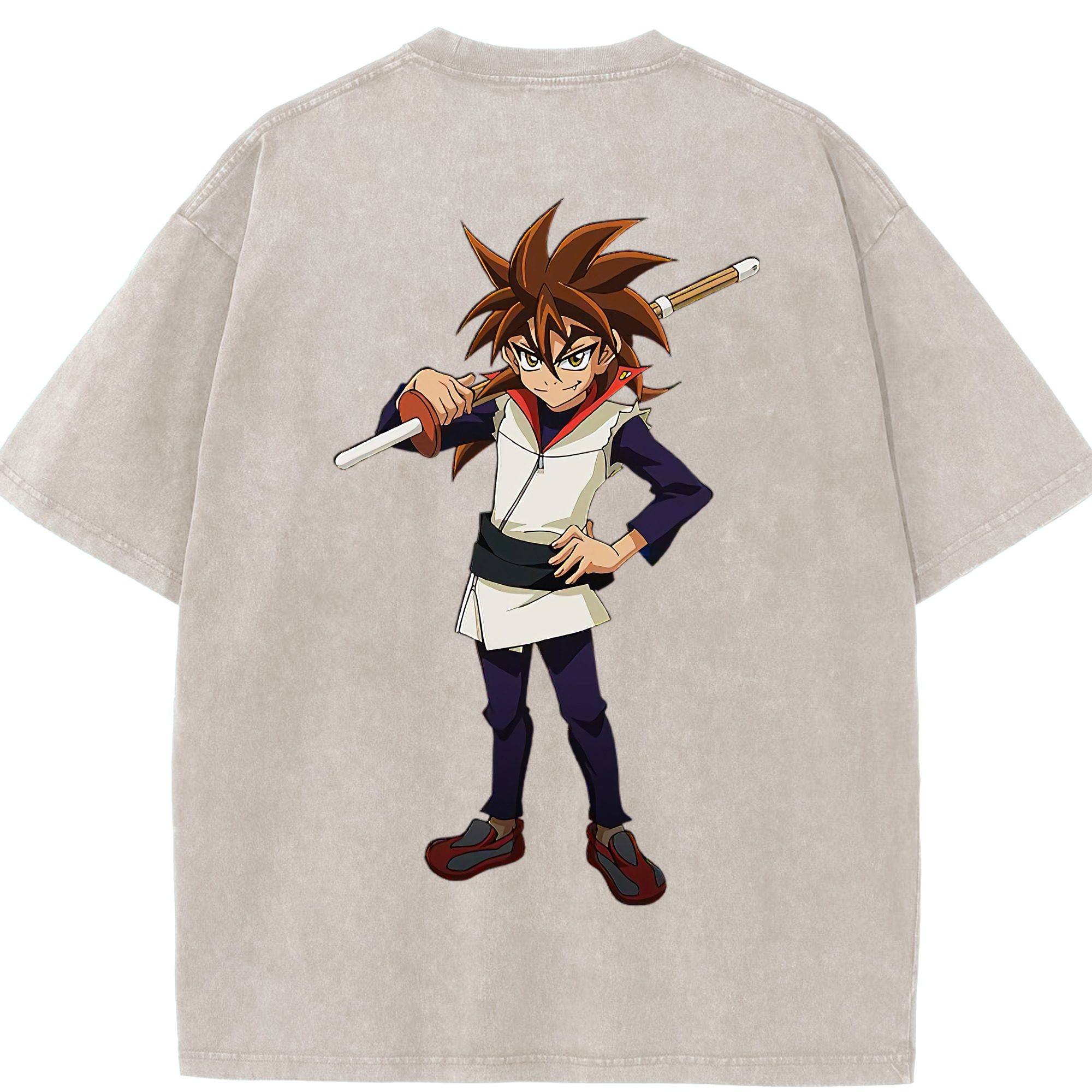 （画像用） 遊☆戯☆王 Yu-Gi-Oh! 綿100% ヴィンテージ風 半袖Tシャツ（背面プリント）