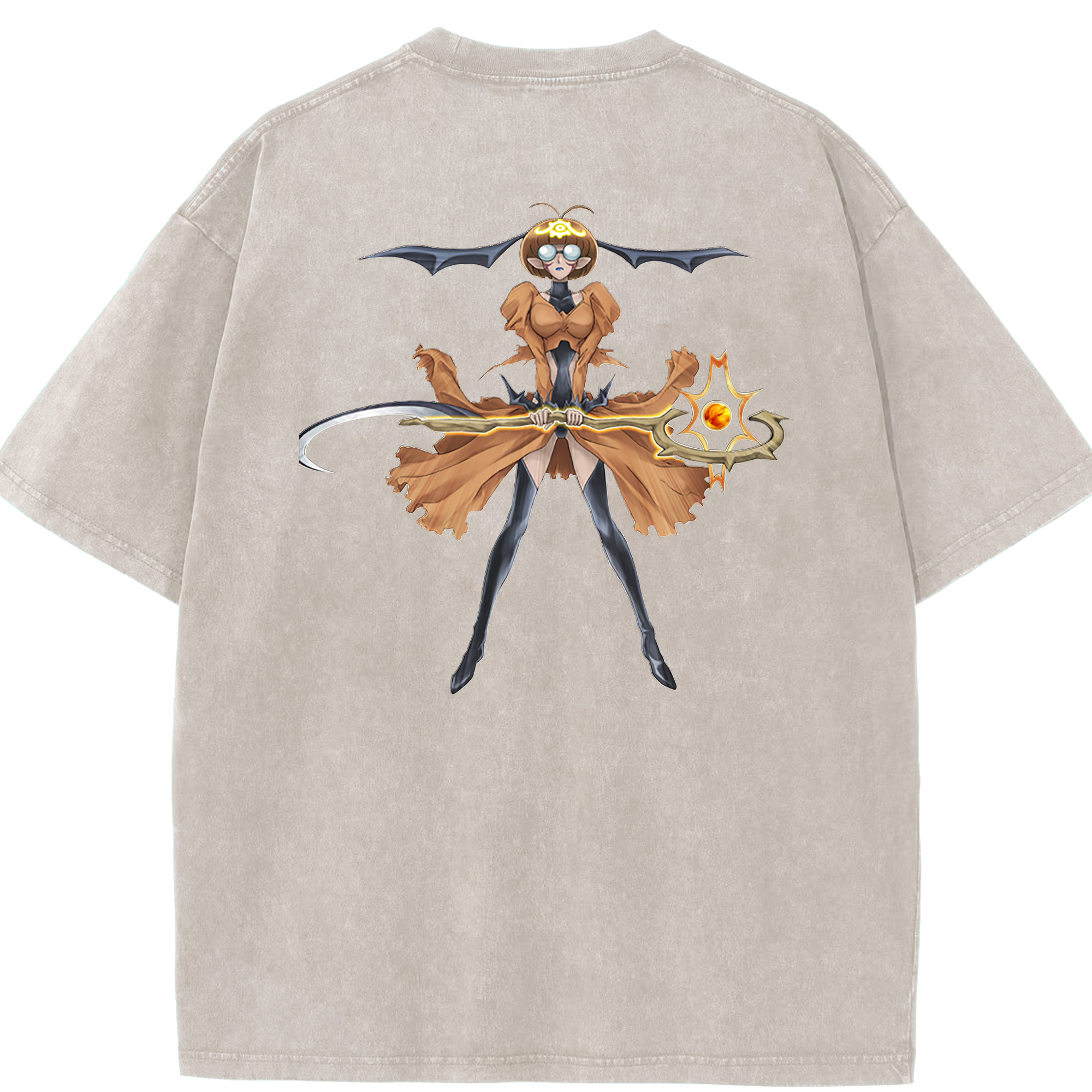 （画像用） 遊☆戯☆王 Yu-Gi-Oh! 綿100% ヴィンテージ風 半袖Tシャツ（背面プリント）