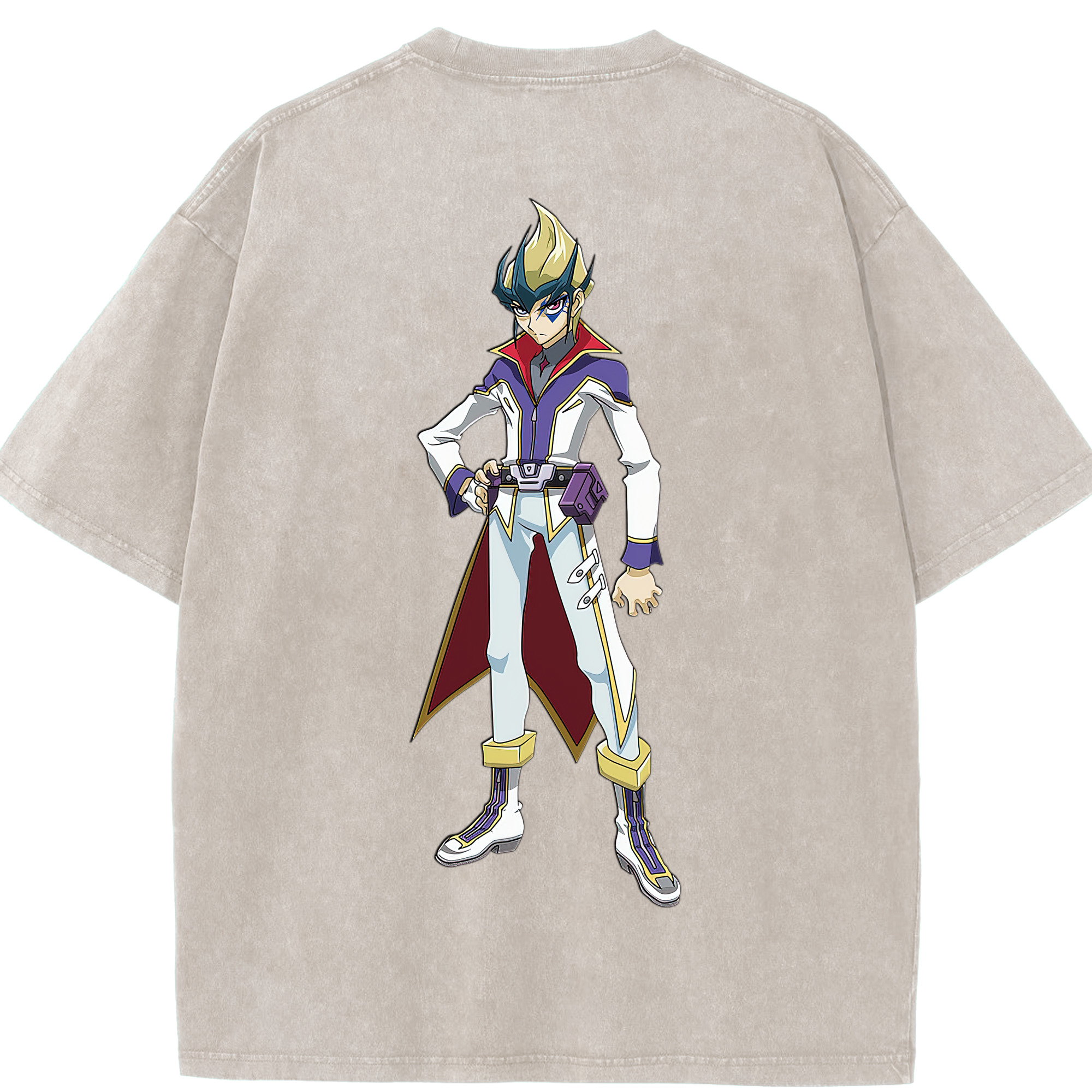 （画像用） 遊☆戯☆王 Yu-Gi-Oh! 綿100% ヴィンテージ風 半袖Tシャツ（背面プリント）