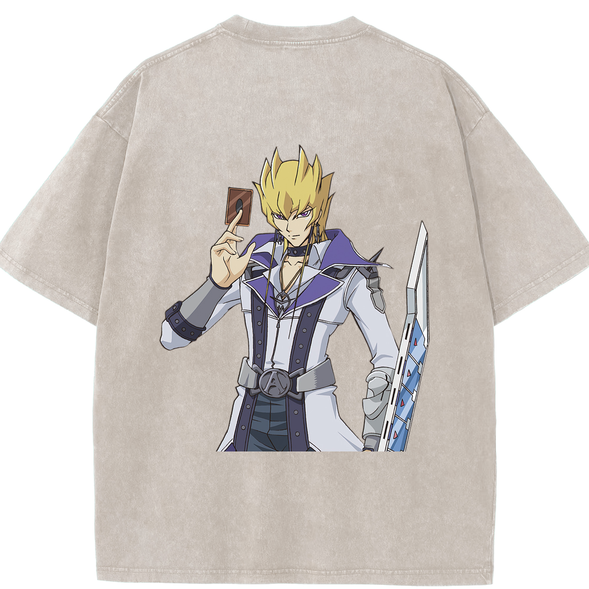 （画像用） 遊☆戯☆王 Yu-Gi-Oh! 綿100% ヴィンテージ風 半袖Tシャツ（背面プリント）