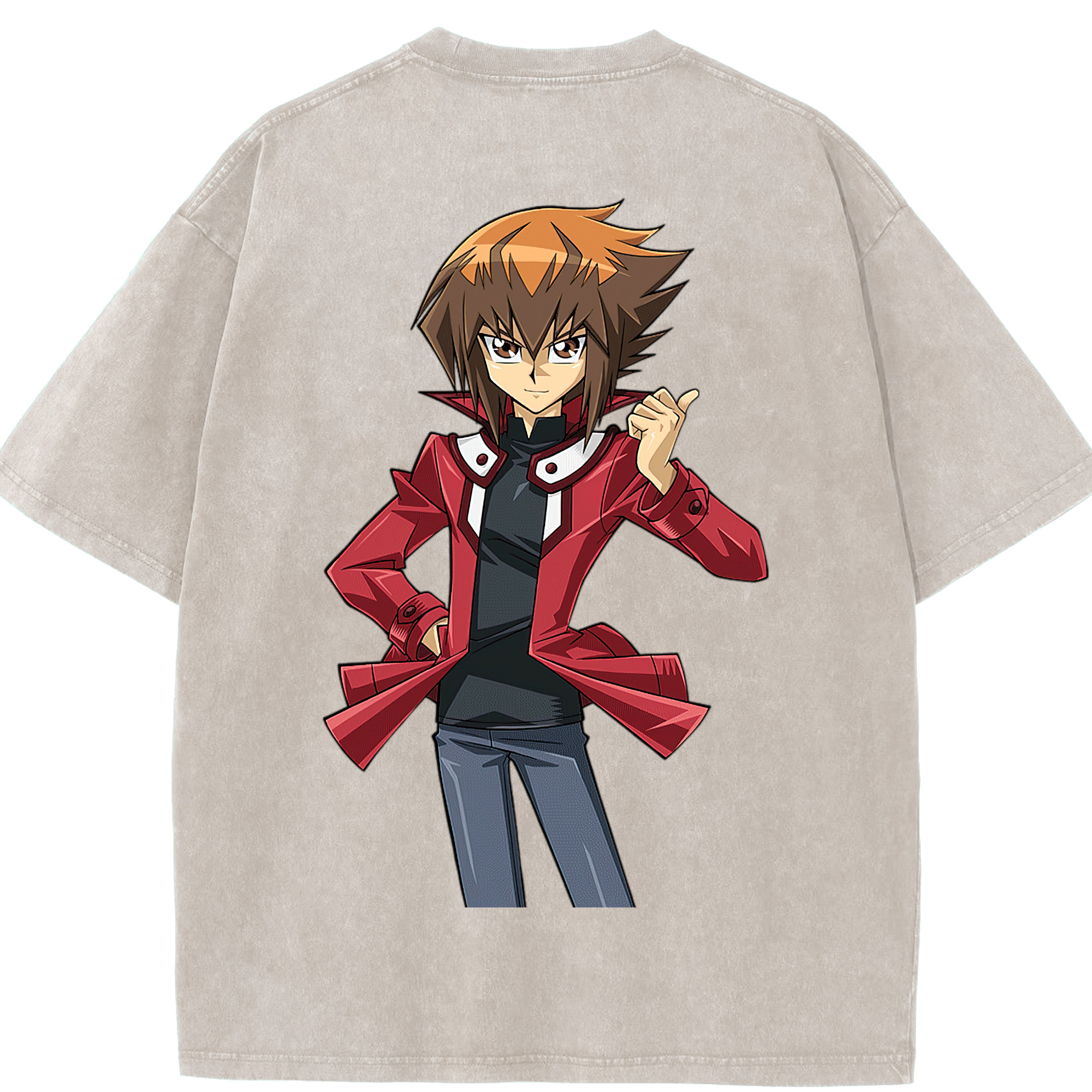 （画像用） 遊☆戯☆王 Yu-Gi-Oh! 綿100% ヴィンテージ風 半袖Tシャツ（背面プリント）