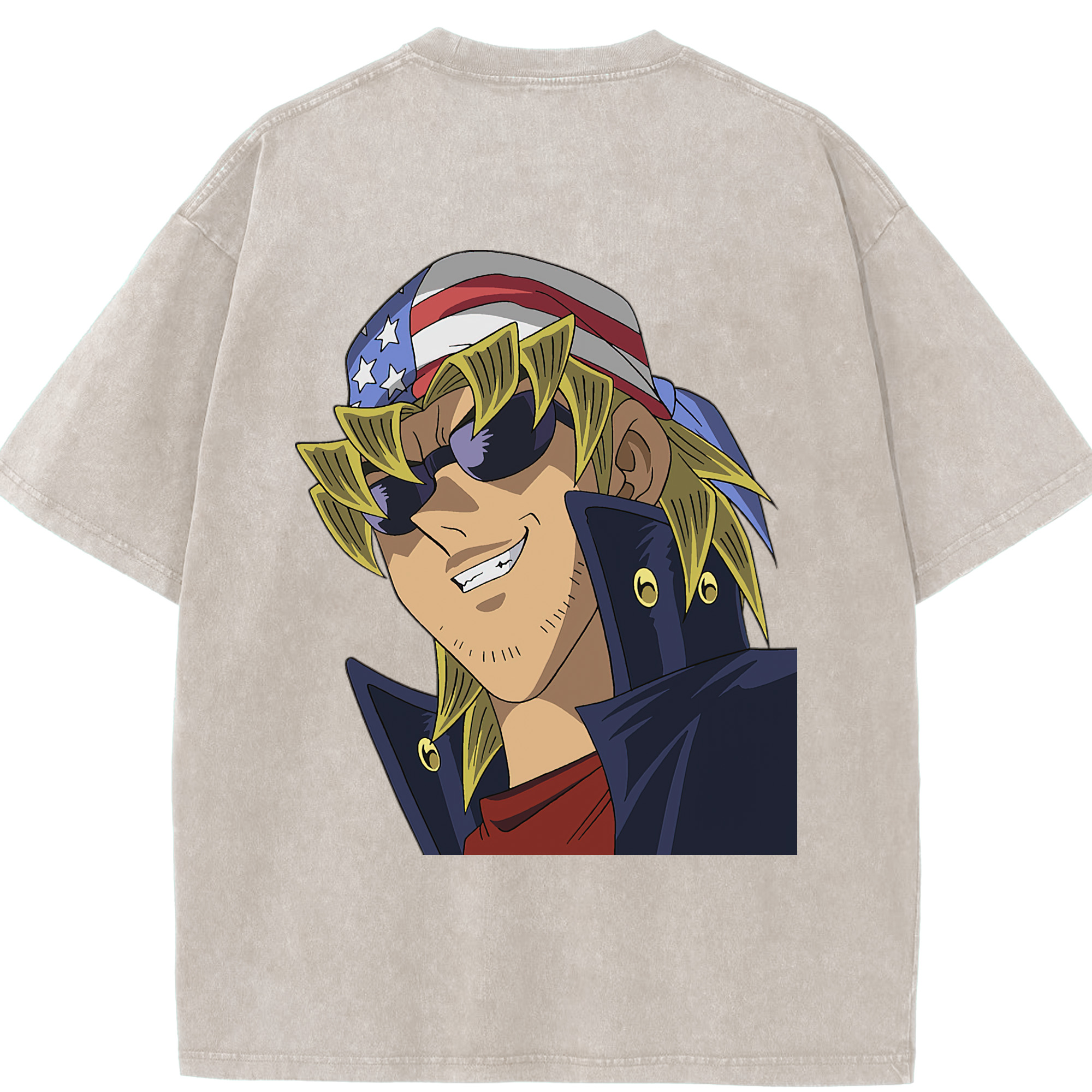 （画像用） 遊☆戯☆王 Yu-Gi-Oh! 綿100% ヴィンテージ風 半袖Tシャツ（背面プリント）