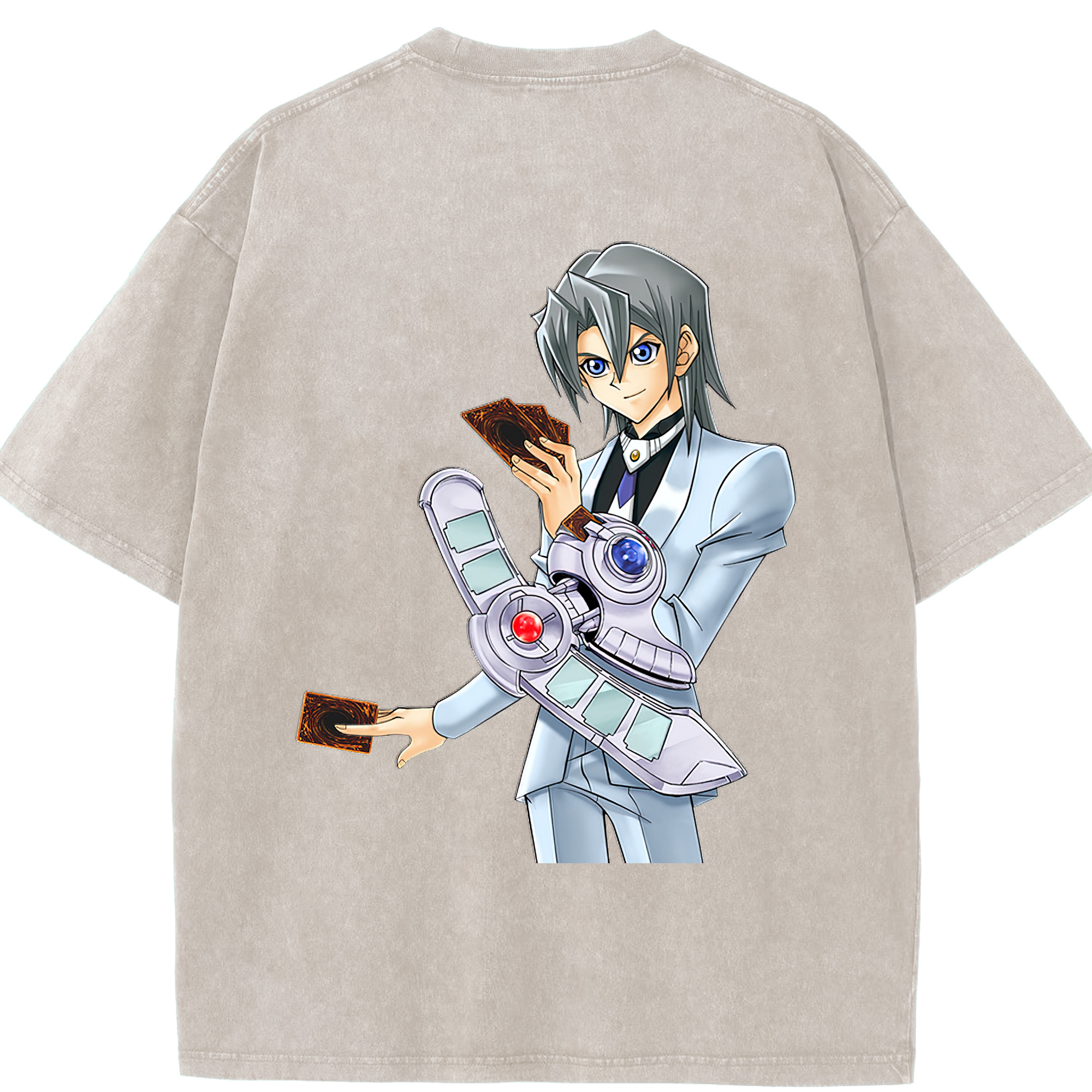 （画像用） 遊☆戯☆王 Yu-Gi-Oh! 綿100% ヴィンテージ風 半袖Tシャツ（背面プリント）