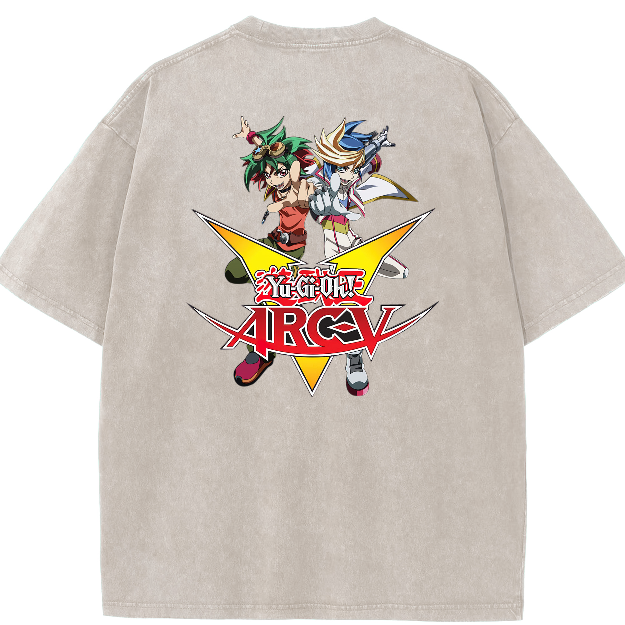 （画像用） 遊☆戯☆王 Yu-Gi-Oh! 綿100% ヴィンテージ風 半袖Tシャツ（背面プリント）