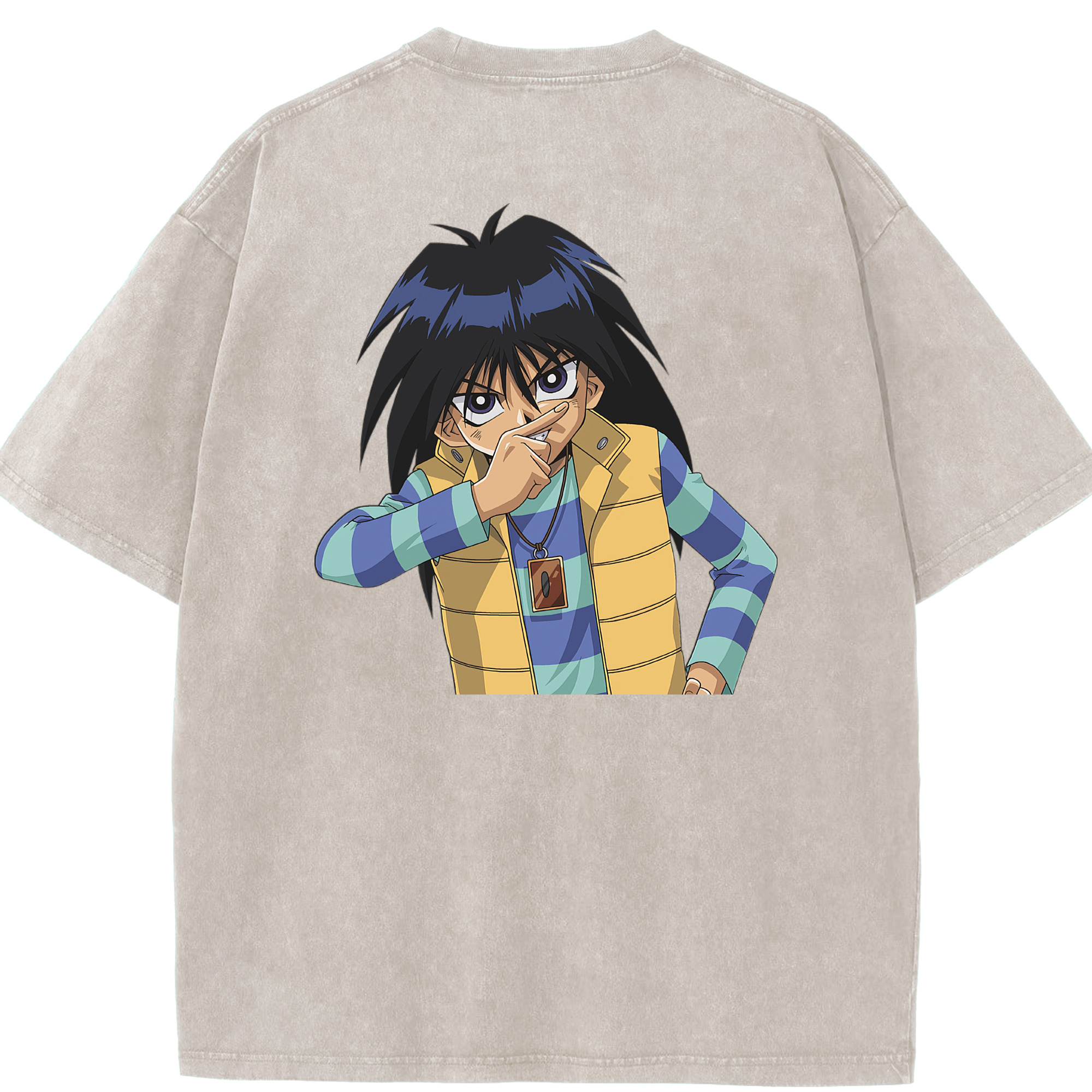 （画像用） 遊☆戯☆王 Yu-Gi-Oh! 綿100% ヴィンテージ風 半袖Tシャツ（背面プリント）