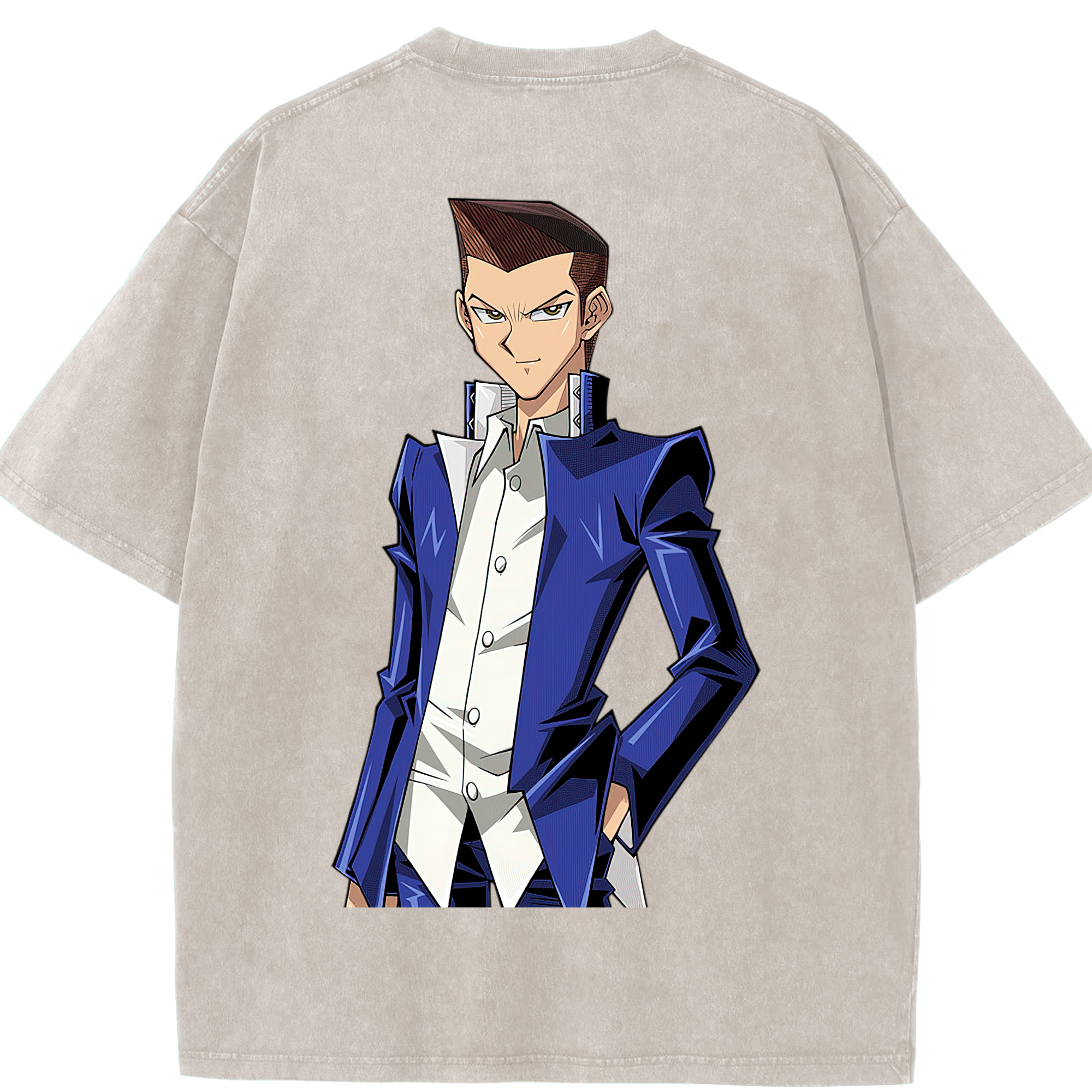 （画像用） 遊☆戯☆王 Yu-Gi-Oh! 綿100% ヴィンテージ風 半袖Tシャツ（背面プリント）