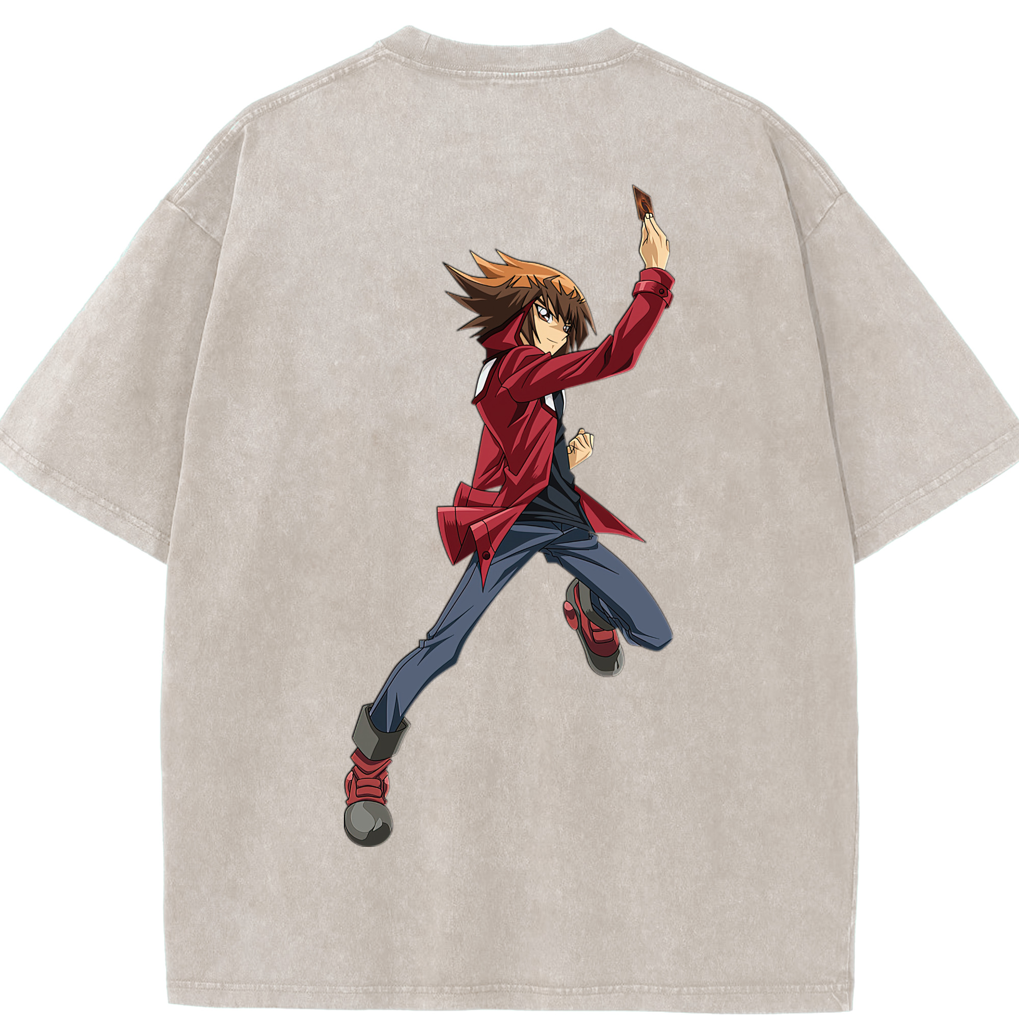 （画像用） 遊☆戯☆王 Yu-Gi-Oh! 綿100% ヴィンテージ風 半袖Tシャツ（背面プリント）