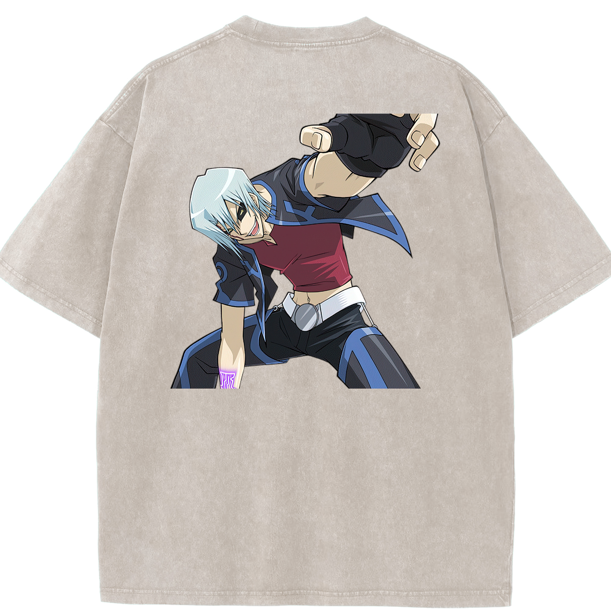 （画像用） 遊☆戯☆王 Yu-Gi-Oh! 綿100% ヴィンテージ風 半袖Tシャツ（背面プリント）