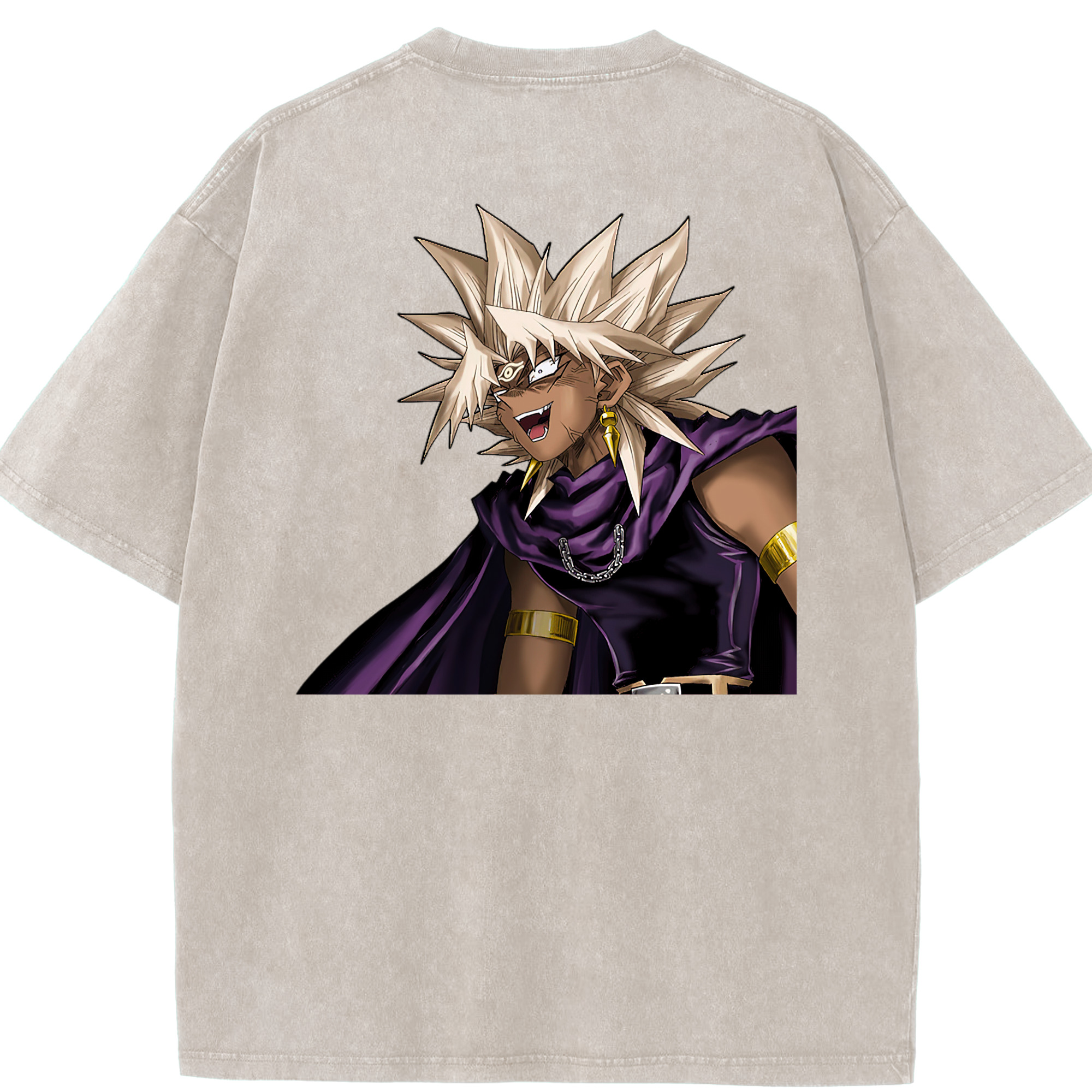 （画像用） 遊☆戯☆王 Yu-Gi-Oh! 綿100% ヴィンテージ風 半袖Tシャツ（背面プリント）