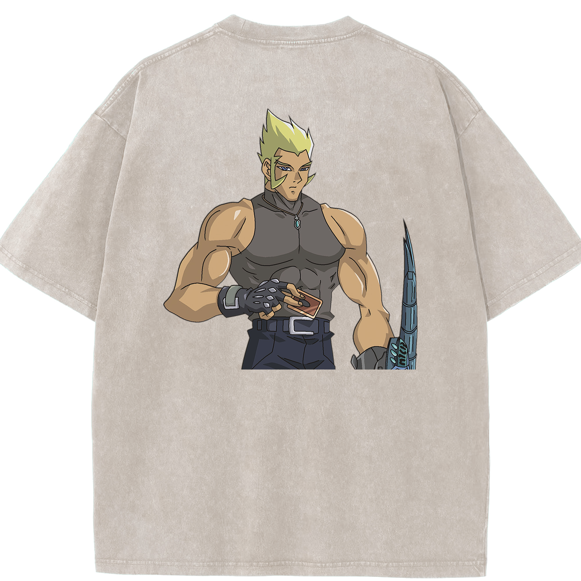 （画像用） 遊☆戯☆王 Yu-Gi-Oh! 綿100% ヴィンテージ風 半袖Tシャツ（背面プリント）