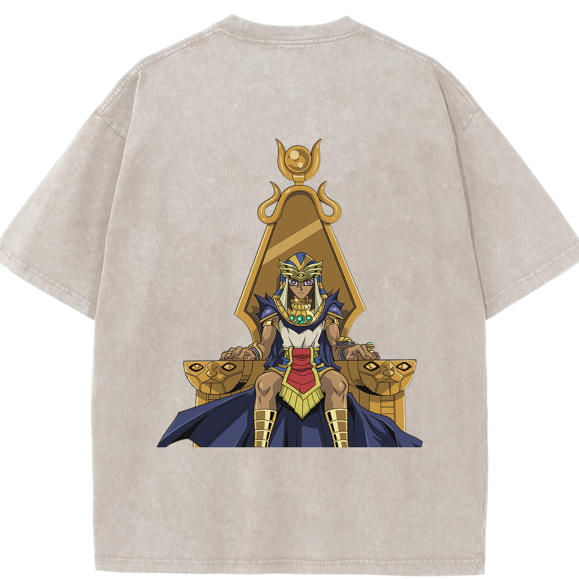 （画像用） 遊☆戯☆王 Yu-Gi-Oh! 綿100% ヴィンテージ風 半袖Tシャツ（背面プリント）