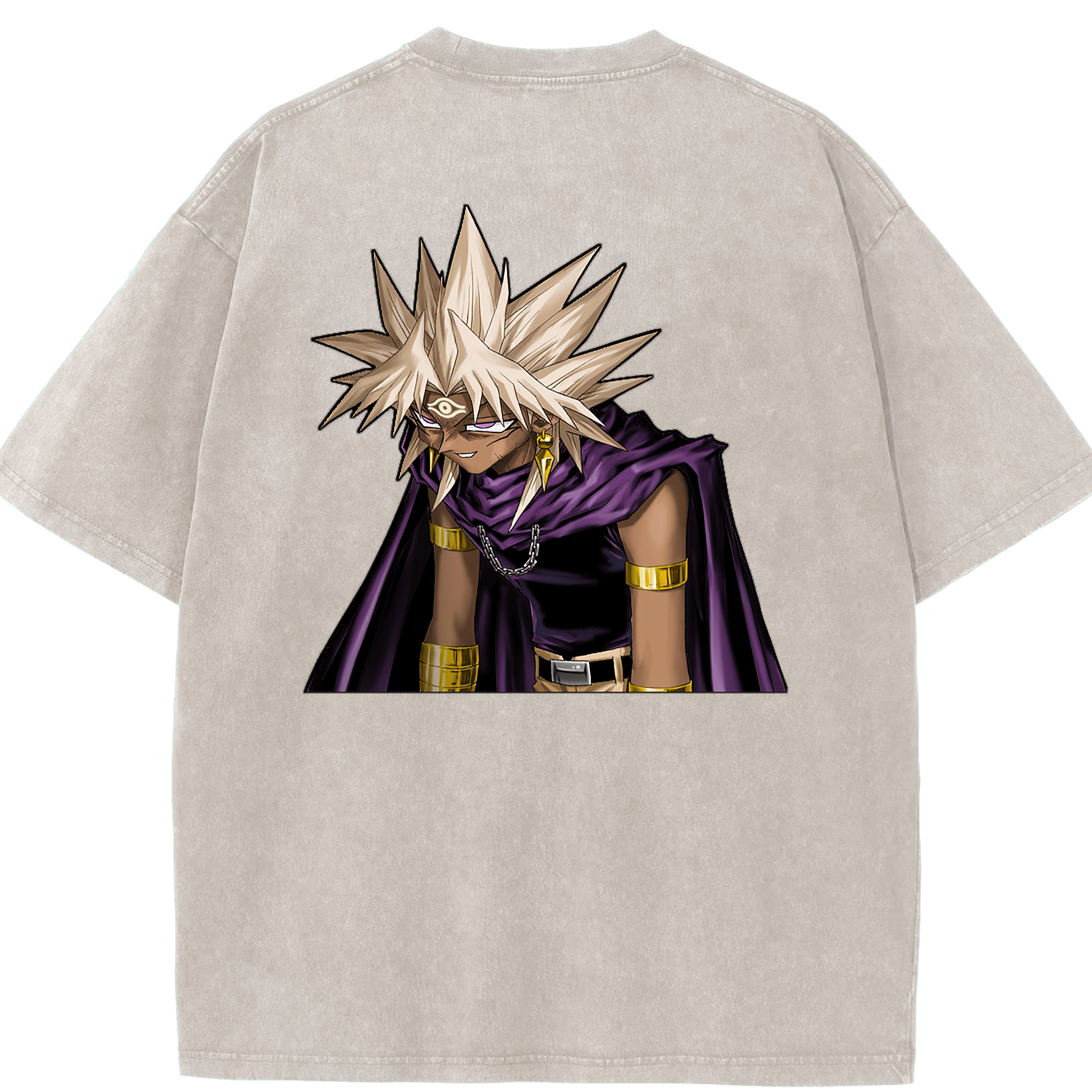 （画像用） 遊☆戯☆王 Yu-Gi-Oh! 綿100% ヴィンテージ風 半袖Tシャツ（背面プリント）