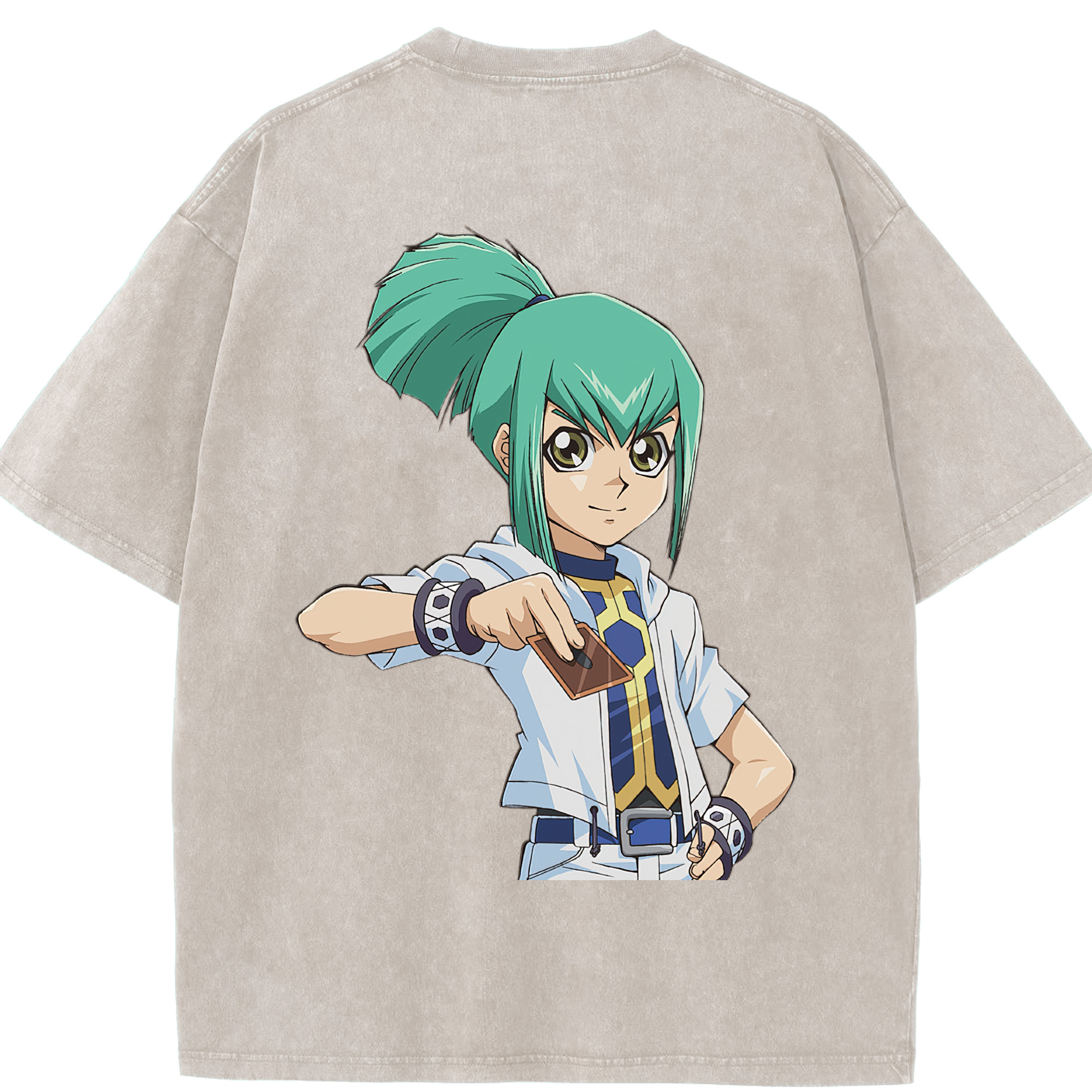 （画像用） 遊☆戯☆王 Yu-Gi-Oh! 綿100% ヴィンテージ風 半袖Tシャツ（背面プリント）