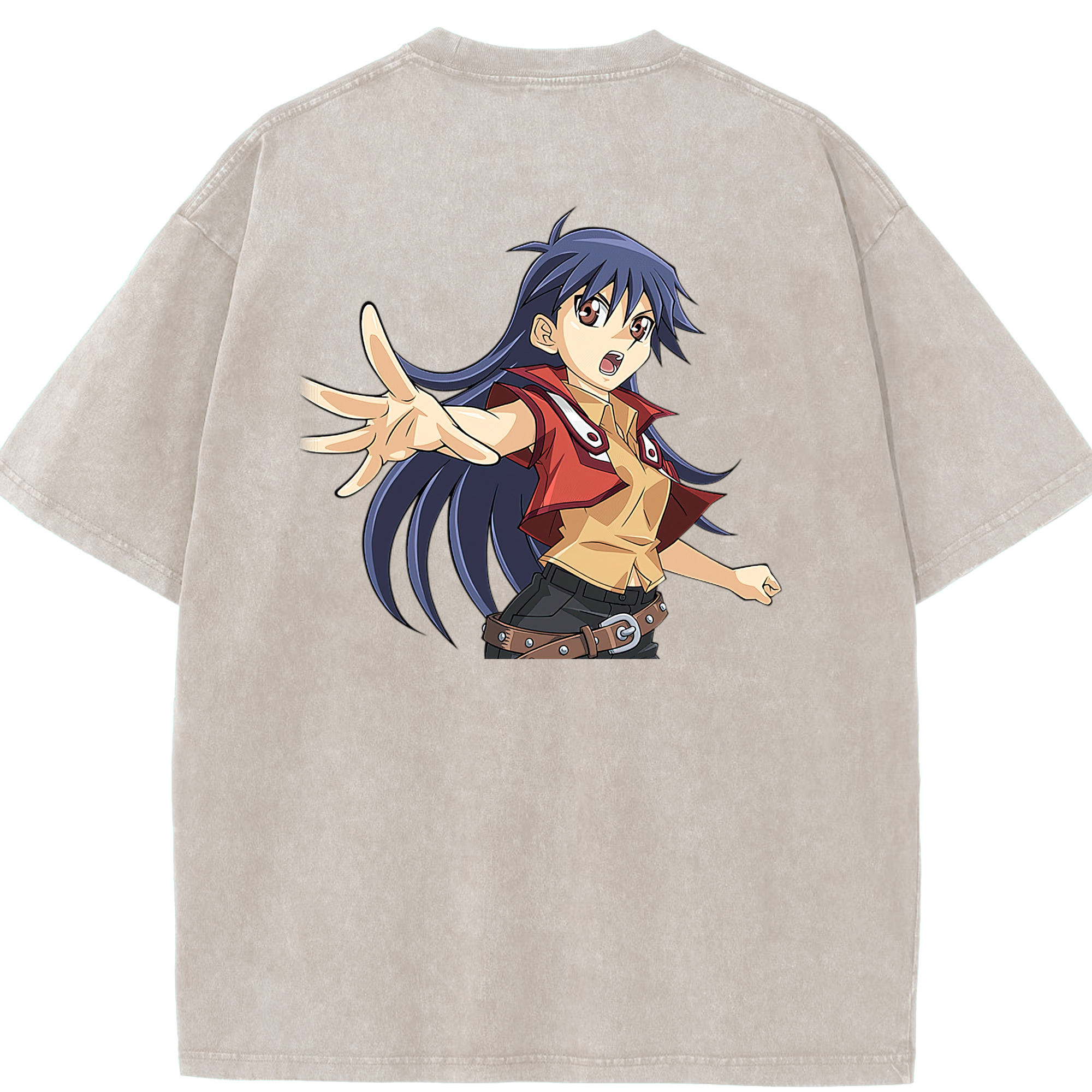 （画像用） 遊☆戯☆王 Yu-Gi-Oh! 綿100% ヴィンテージ風 半袖Tシャツ（背面プリント）