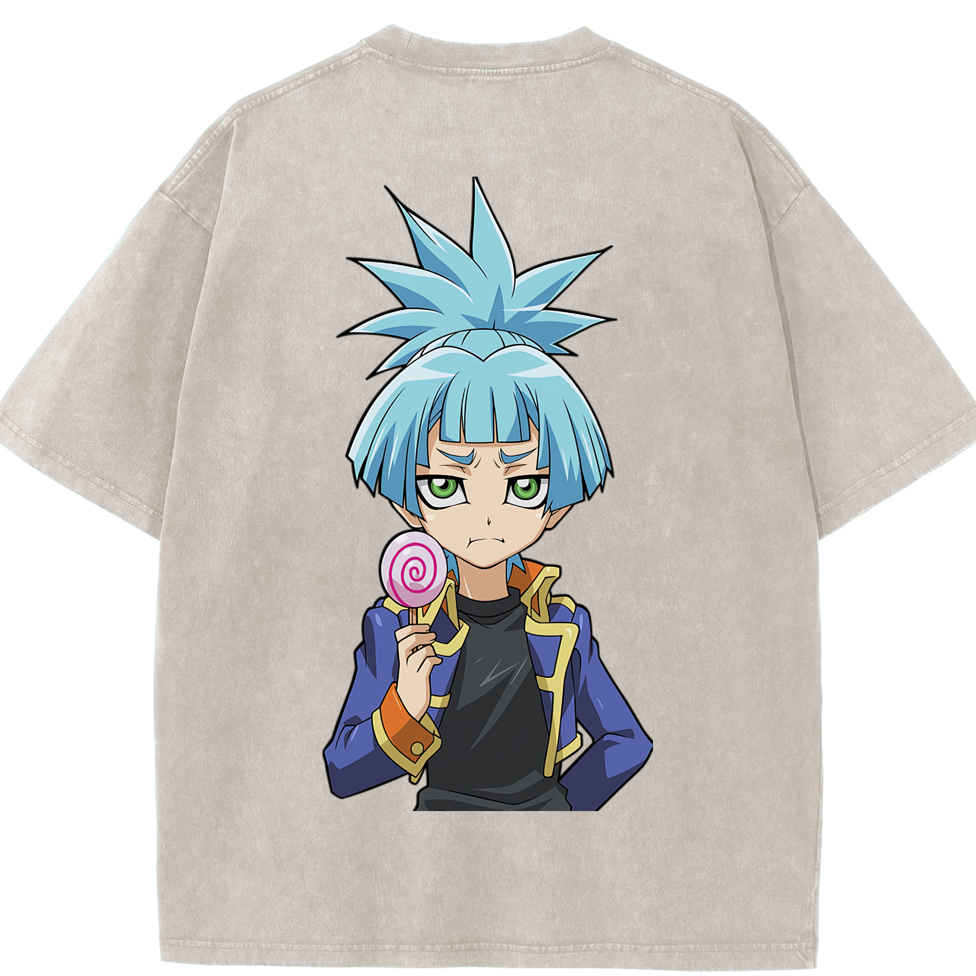 （画像用） 遊☆戯☆王 Yu-Gi-Oh! 綿100% ヴィンテージ風 半袖Tシャツ（背面プリント）
