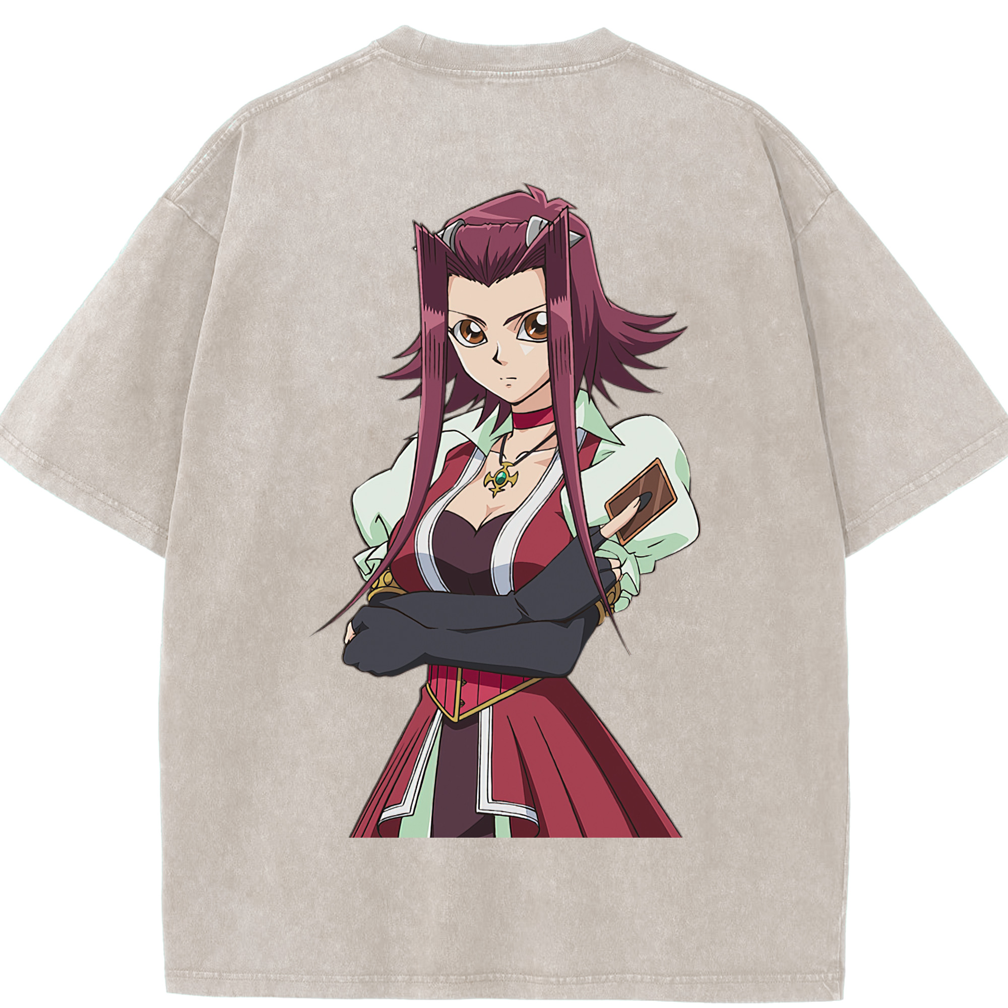 （画像用） 遊☆戯☆王 Yu-Gi-Oh! 綿100% ヴィンテージ風 半袖Tシャツ（背面プリント）