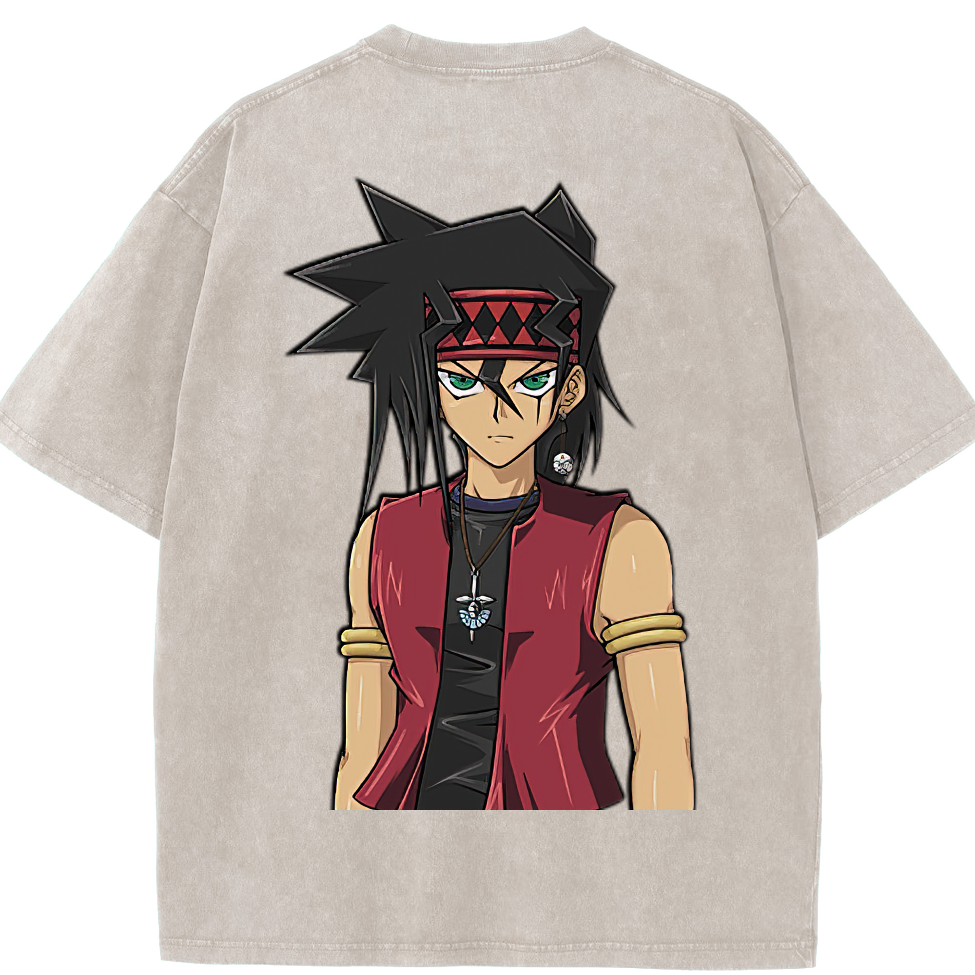 （画像用） 遊☆戯☆王 Yu-Gi-Oh! 綿100% ヴィンテージ風 半袖Tシャツ（背面プリント）