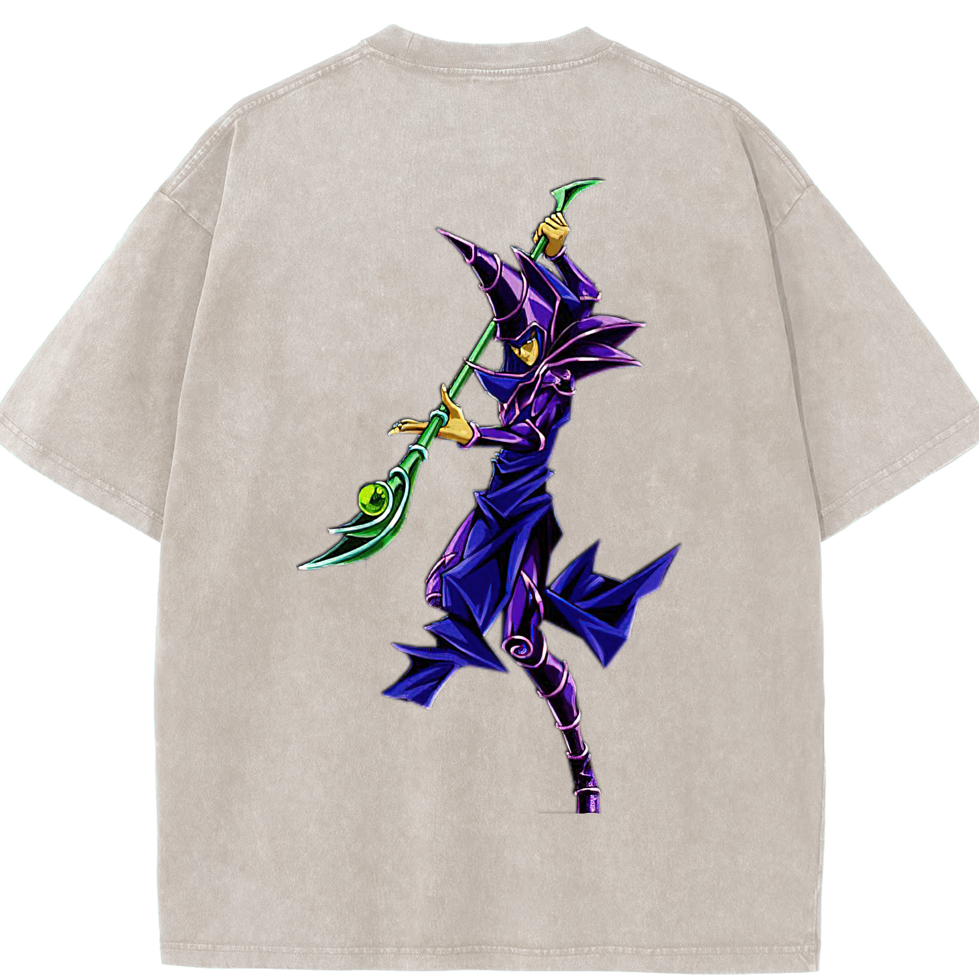 （画像用） 遊☆戯☆王 Yu-Gi-Oh! 綿100% ヴィンテージ風 半袖Tシャツ（背面プリント）