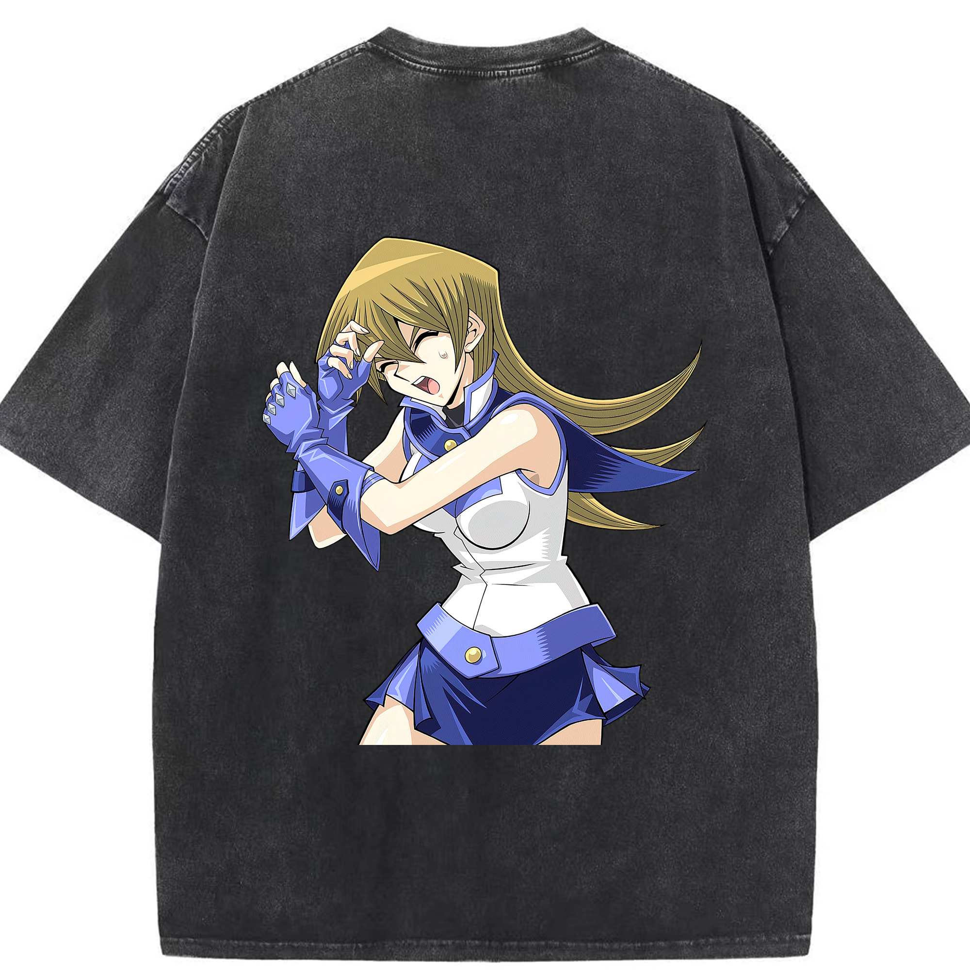 （画像用） 遊☆戯☆王 Yu-Gi-Oh! 綿100% ヴィンテージ風 半袖Tシャツ（背面プリント）