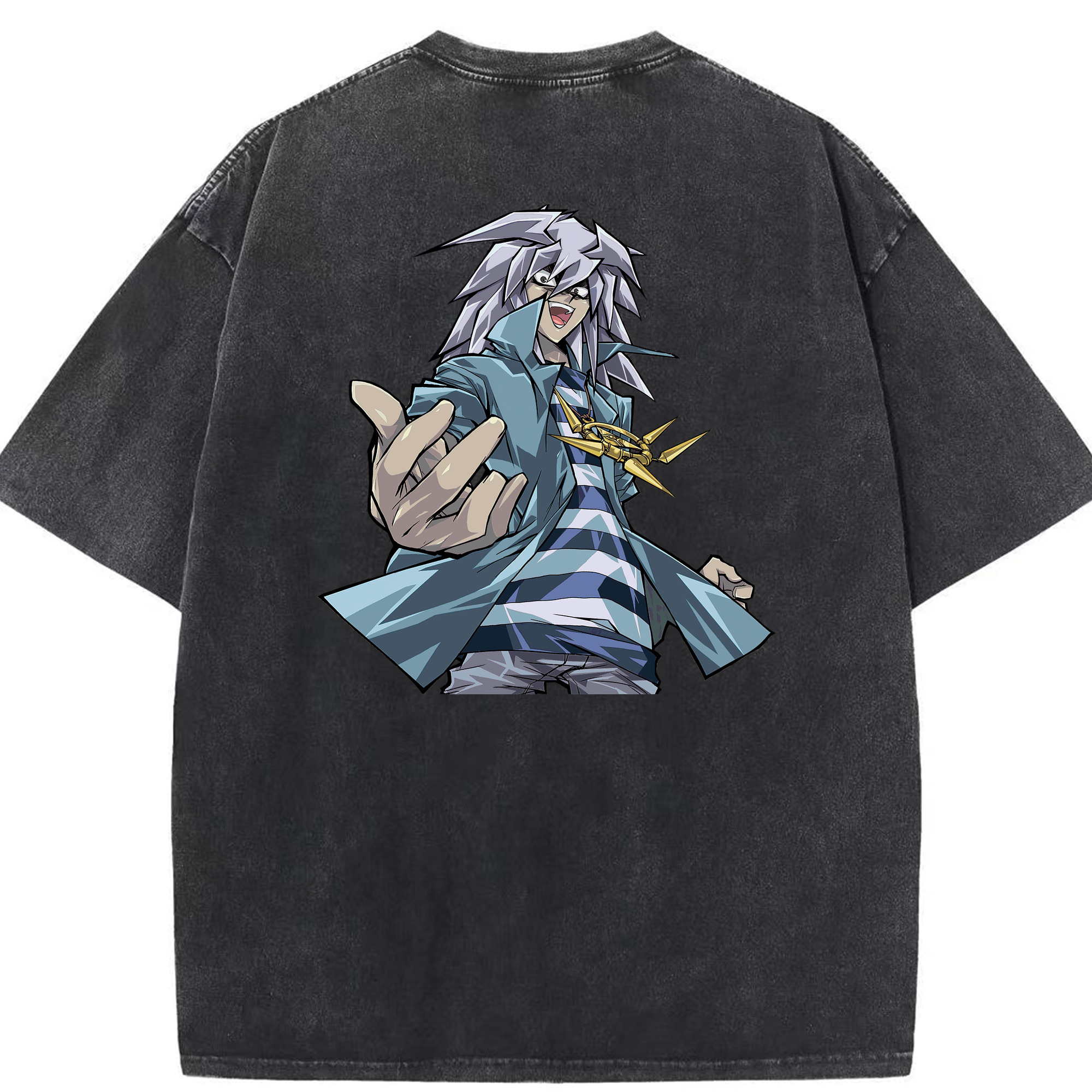 （画像用） 遊☆戯☆王 Yu-Gi-Oh! 綿100% ヴィンテージ風 半袖Tシャツ（背面プリント）