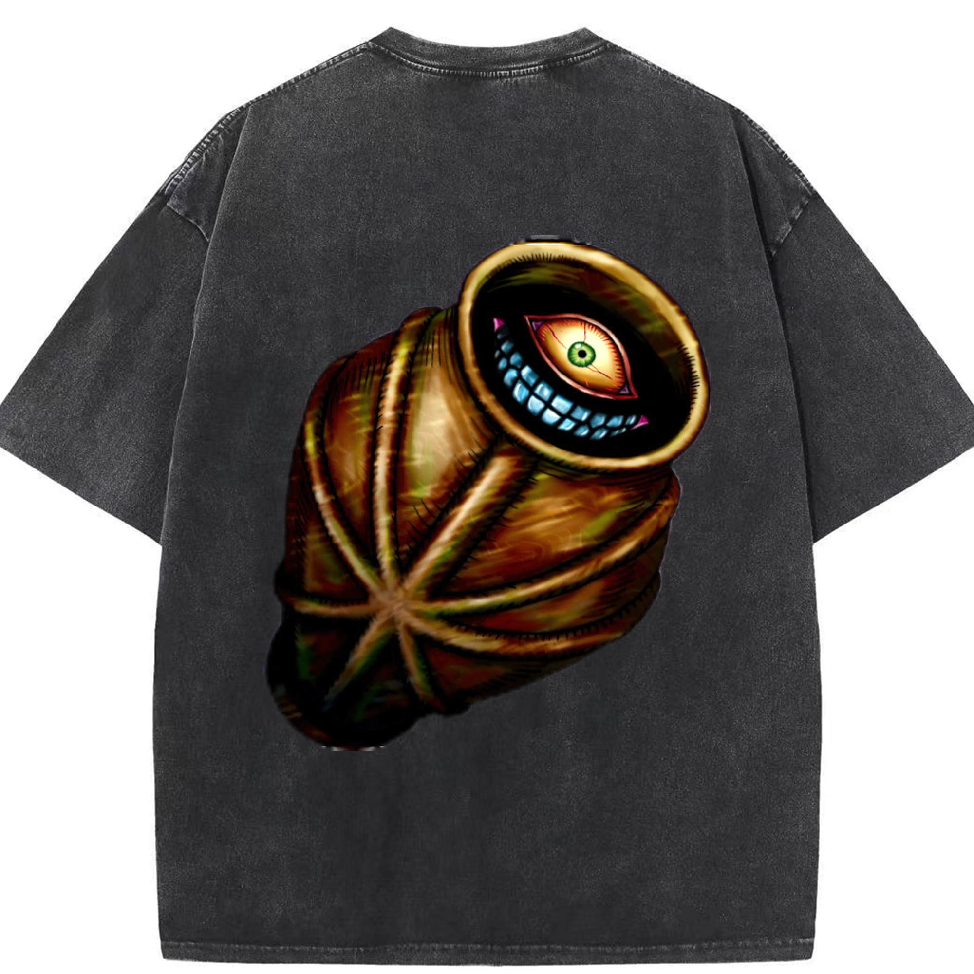 （画像用） 遊☆戯☆王 Yu-Gi-Oh! 綿100% ヴィンテージ風 半袖Tシャツ（背面プリント）