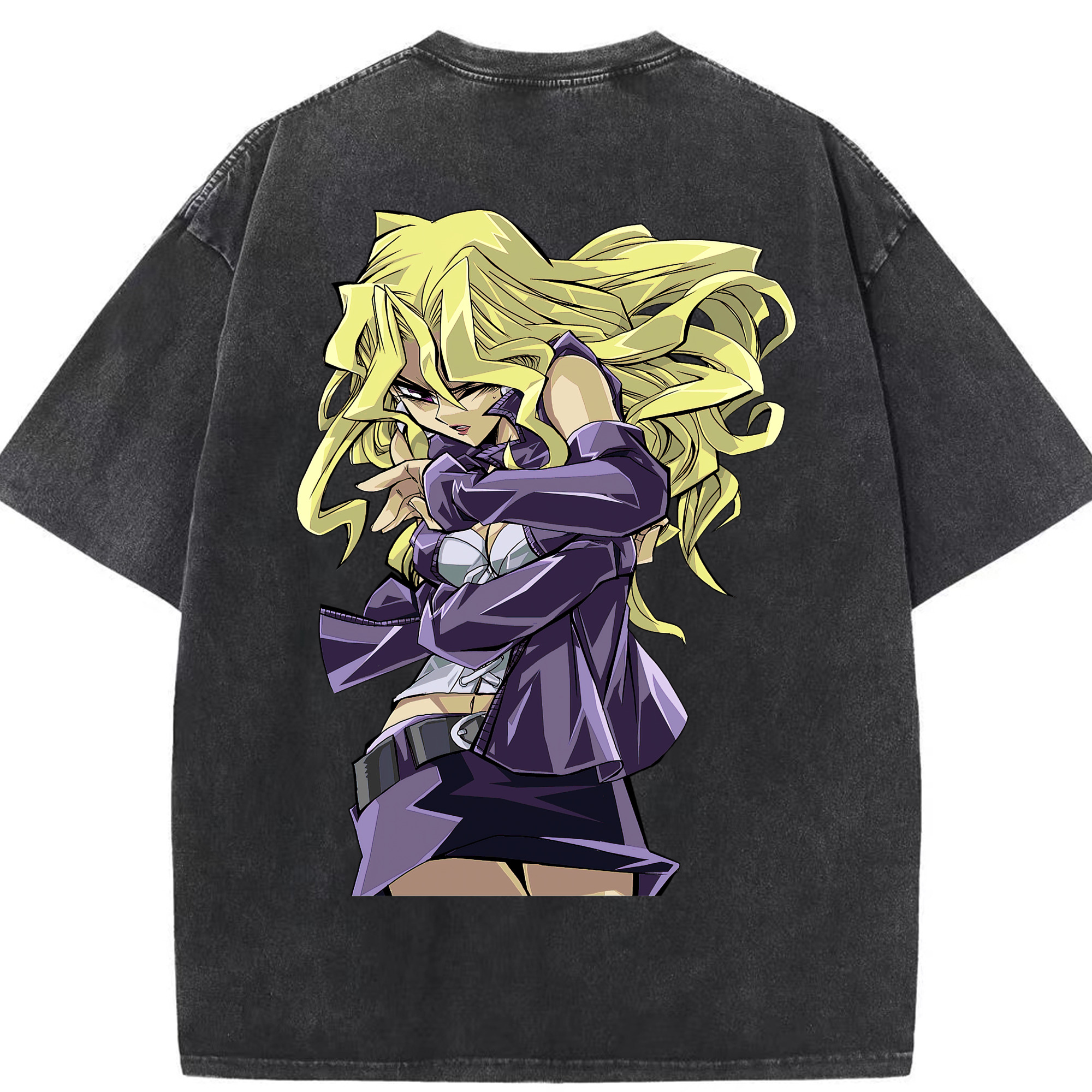 （画像用） 遊☆戯☆王 Yu-Gi-Oh! 綿100% ヴィンテージ風 半袖Tシャツ（背面プリント）