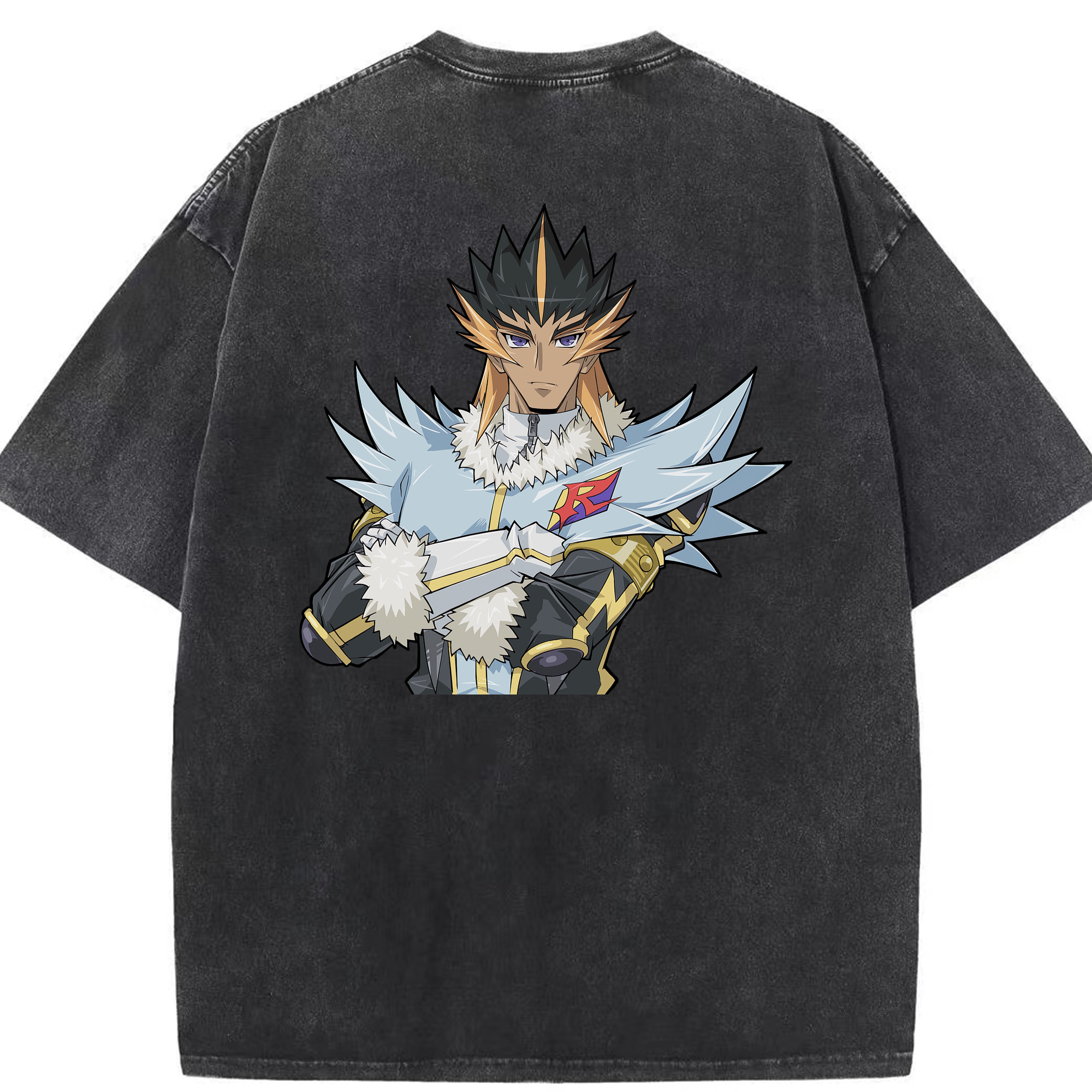 （画像用） 遊☆戯☆王 Yu-Gi-Oh! 綿100% ヴィンテージ風 半袖Tシャツ（背面プリント）