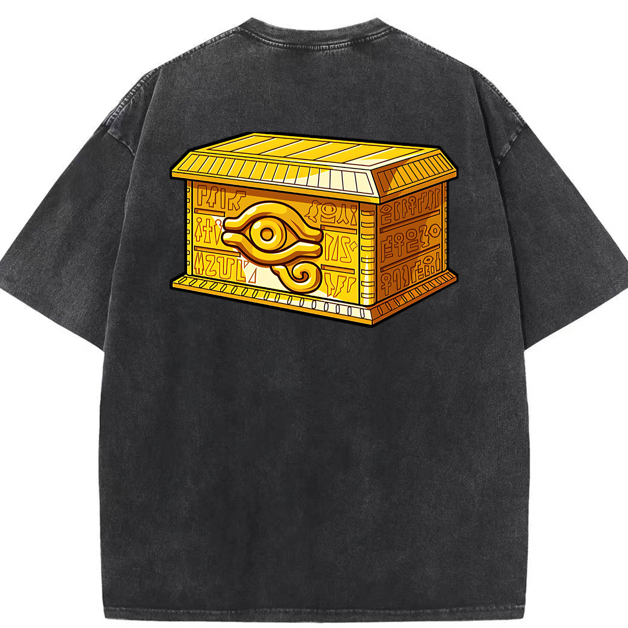 （画像用） 遊☆戯☆王 Yu-Gi-Oh! 綿100% ヴィンテージ風 半袖Tシャツ（背面プリント）