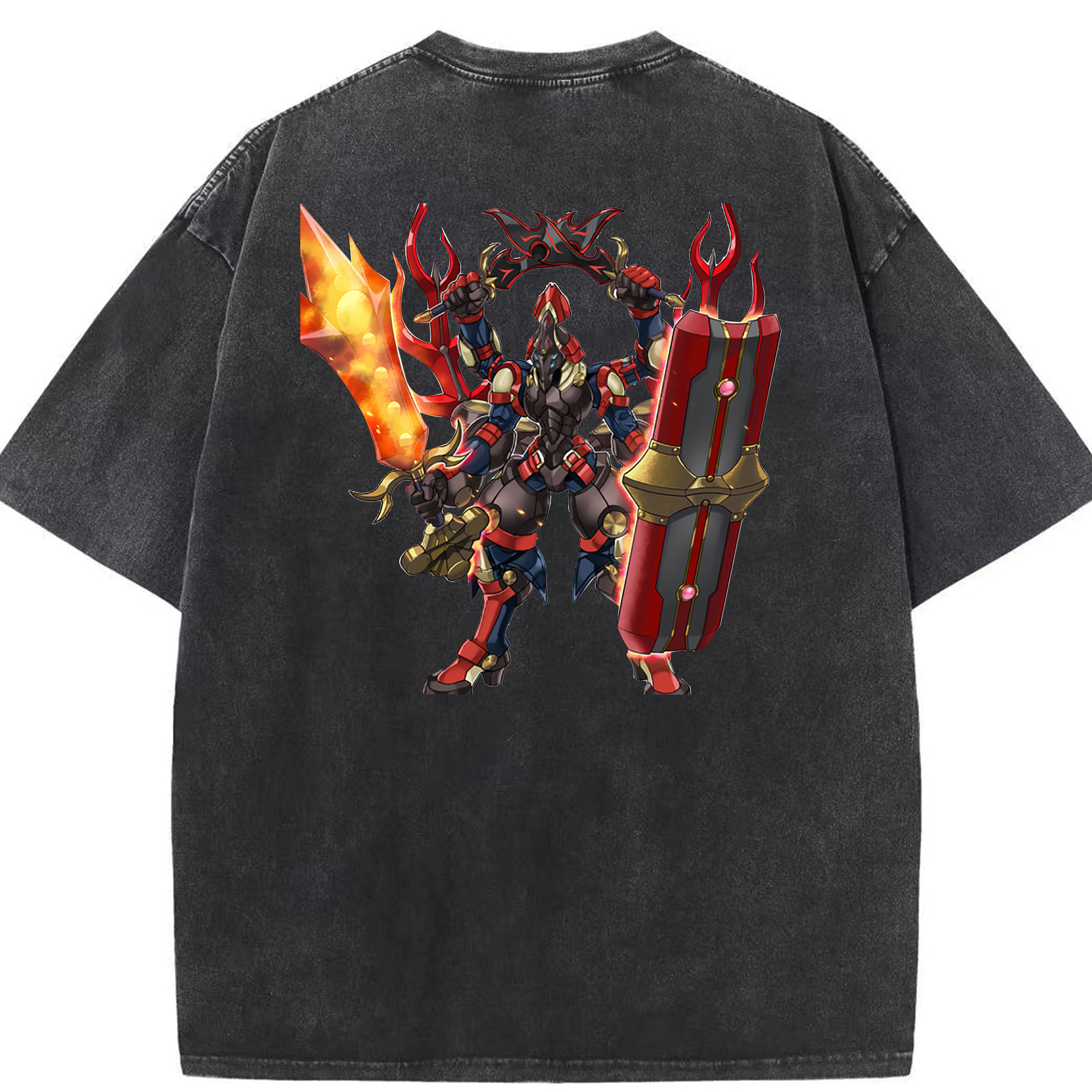 （画像用） 遊☆戯☆王 Yu-Gi-Oh! 綿100% ヴィンテージ風 半袖Tシャツ（背面プリント）