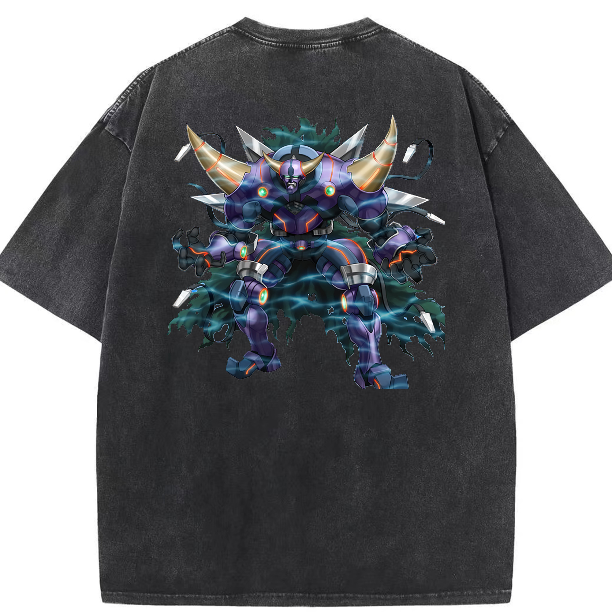 （画像用） 遊☆戯☆王 Yu-Gi-Oh! 綿100% ヴィンテージ風 半袖Tシャツ（背面プリント）