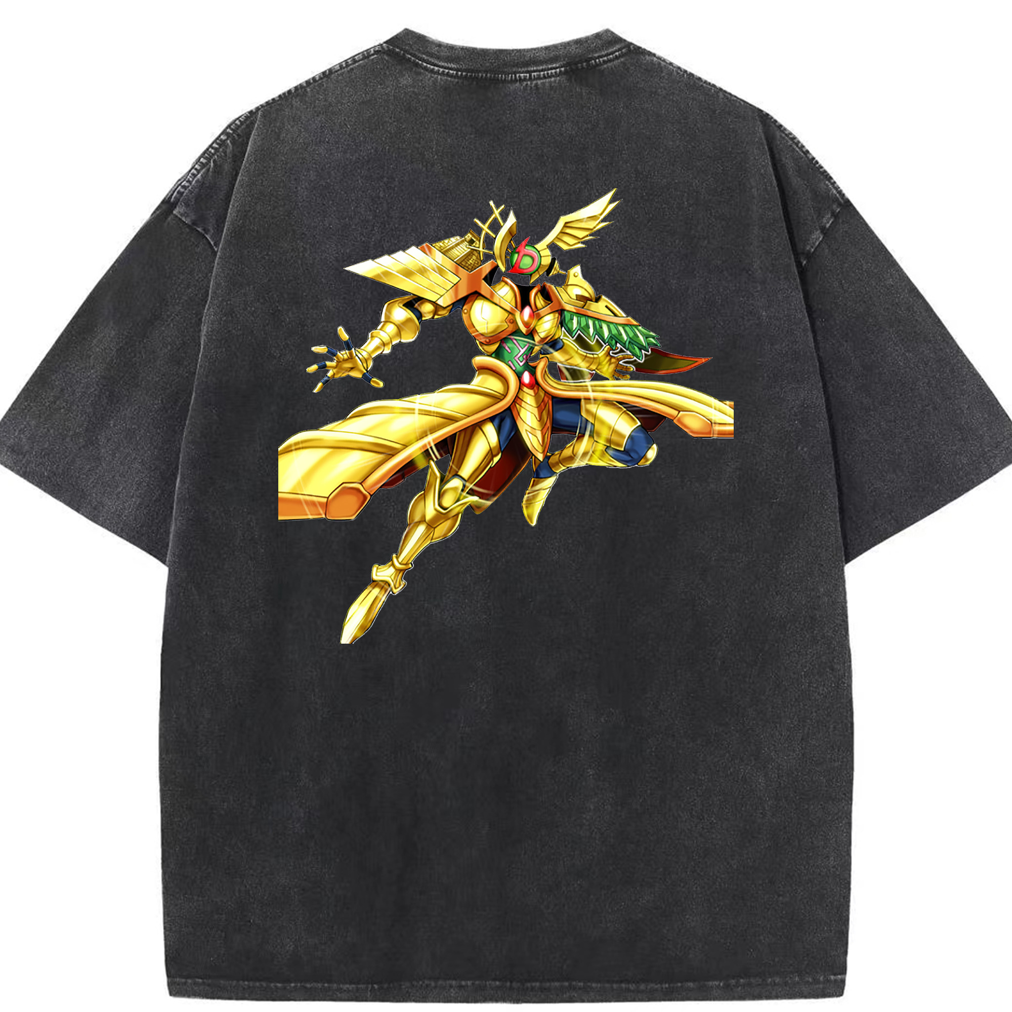 （画像用） 遊☆戯☆王 Yu-Gi-Oh! 綿100% ヴィンテージ風 半袖Tシャツ（背面プリント）