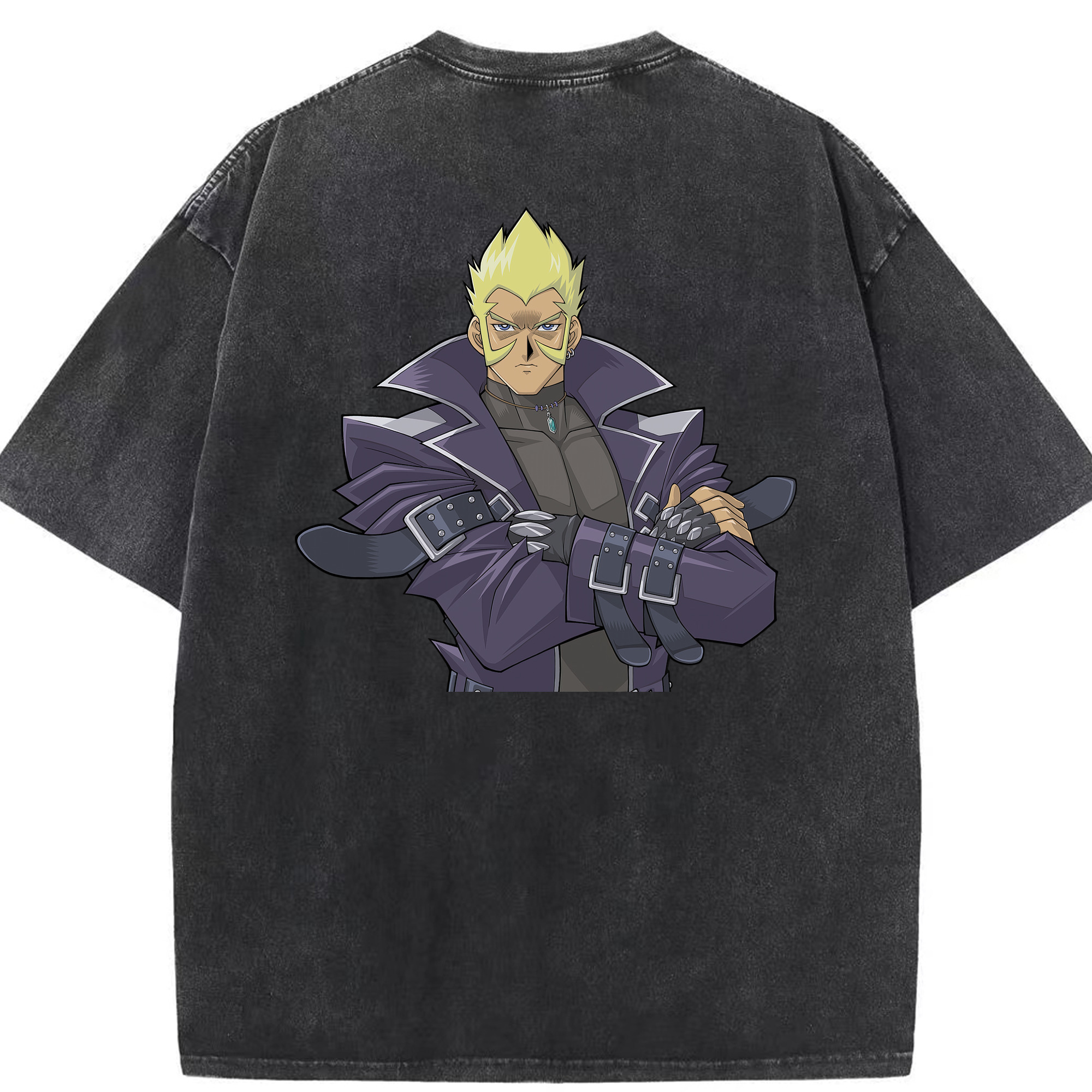 （画像用） 遊☆戯☆王 Yu-Gi-Oh! 綿100% ヴィンテージ風 半袖Tシャツ（背面プリント）