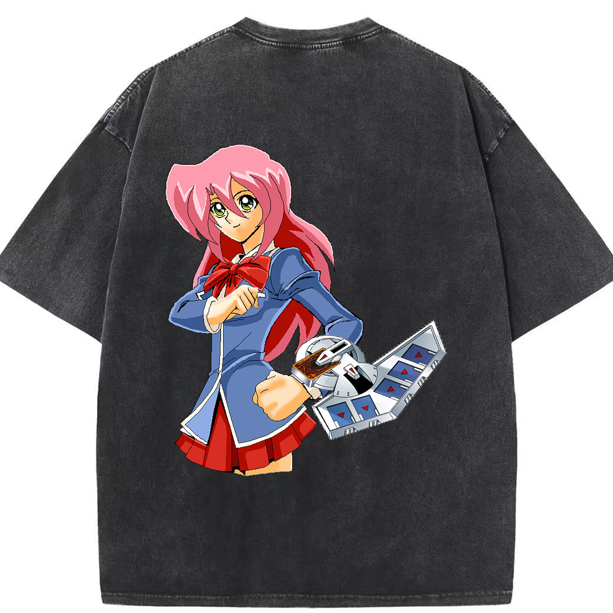 （画像用） 遊☆戯☆王 Yu-Gi-Oh! 綿100% ヴィンテージ風 半袖Tシャツ（背面プリント）